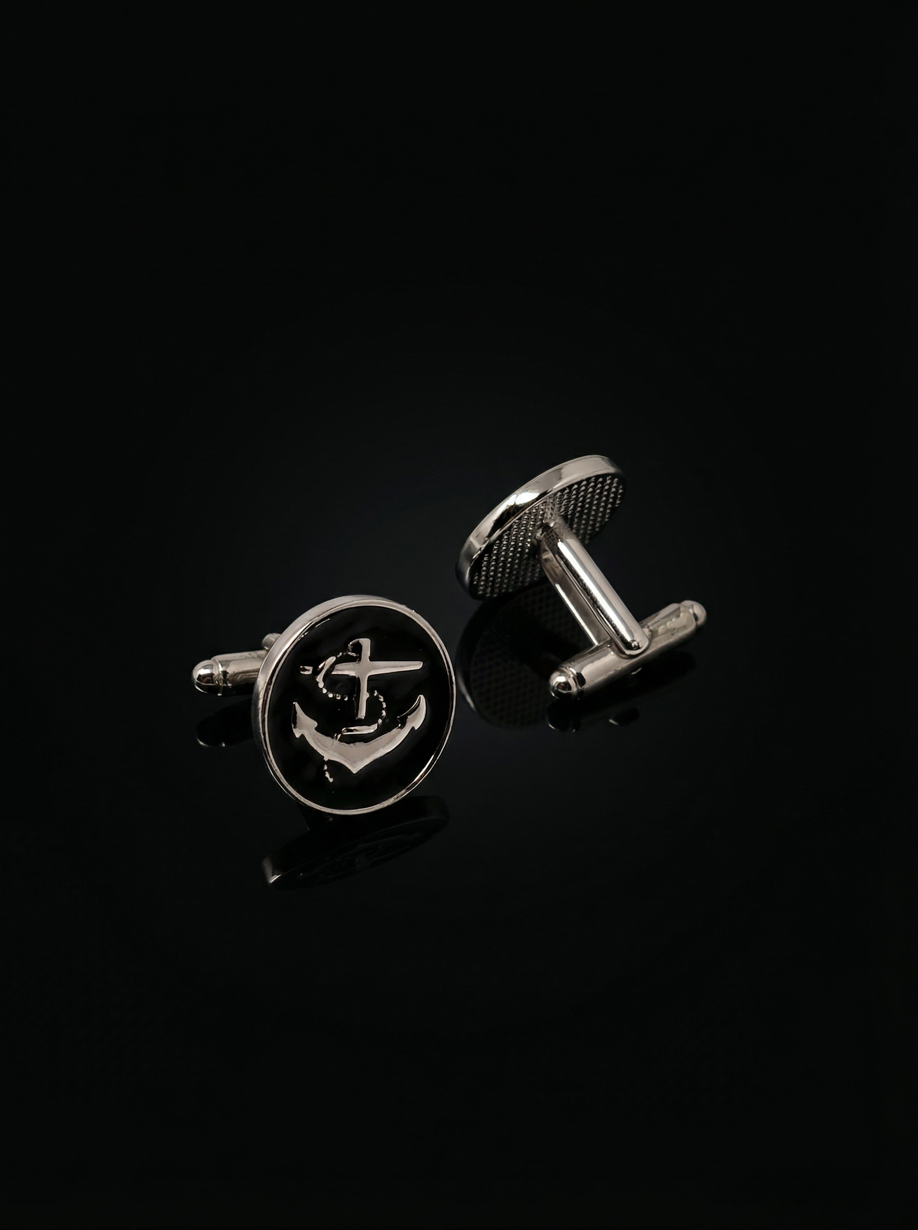 Polished Maritime Anchor Cufflinks Tivaaro