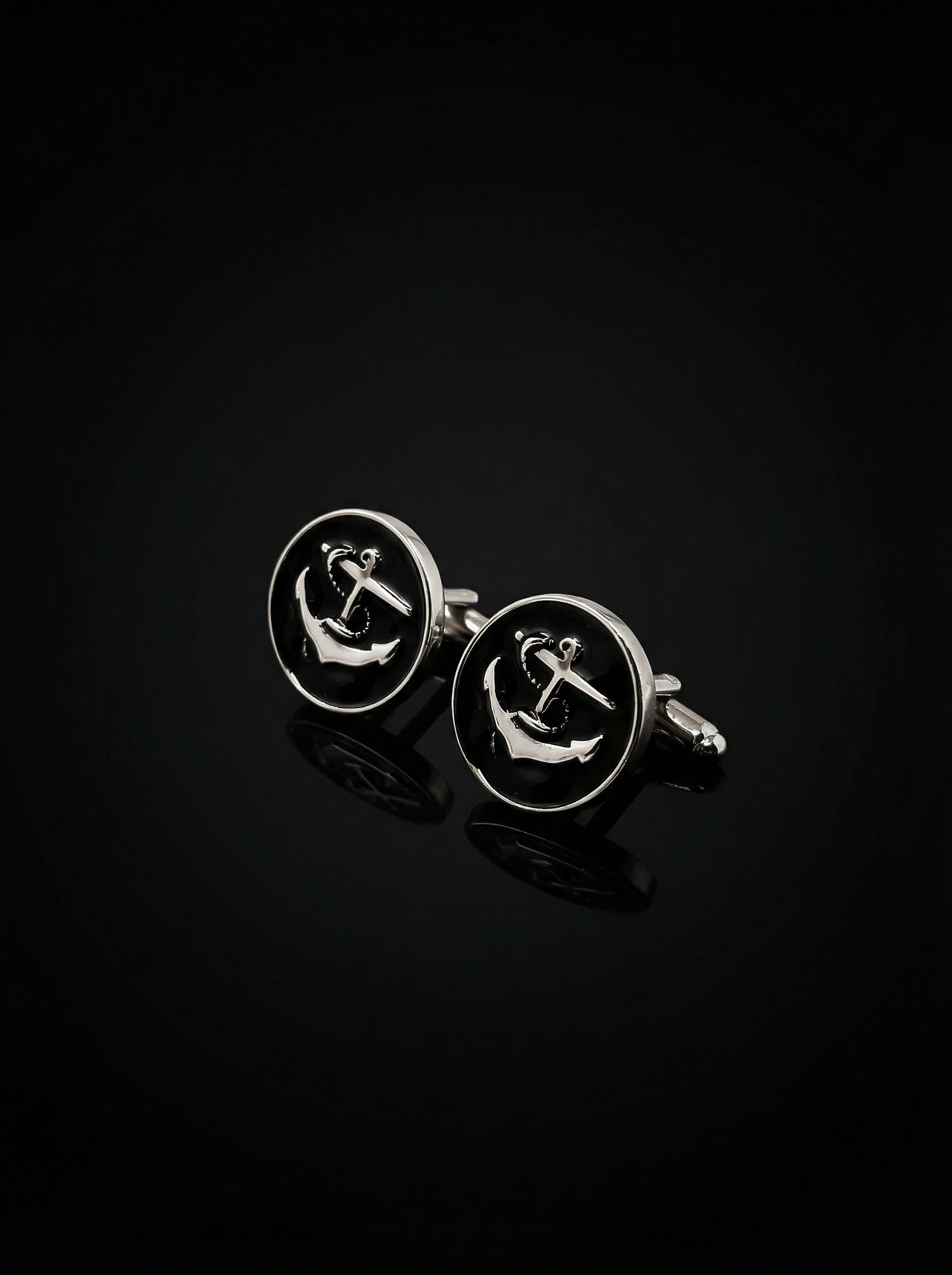 Polished Maritime Anchor Cufflinks Tivaaro