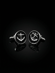 Polished Maritime Anchor Cufflinks Tivaaro