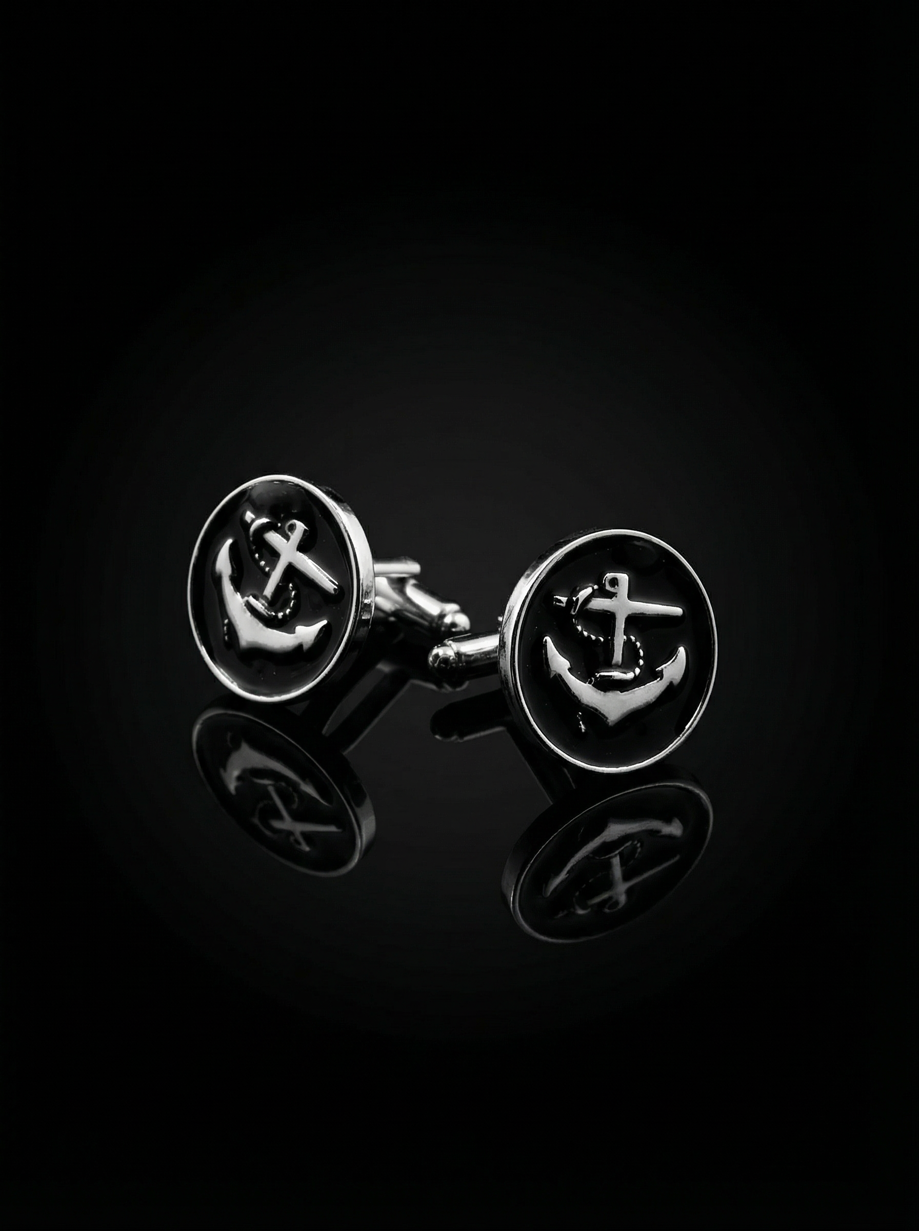 Polished Maritime Anchor Cufflinks Tivaaro