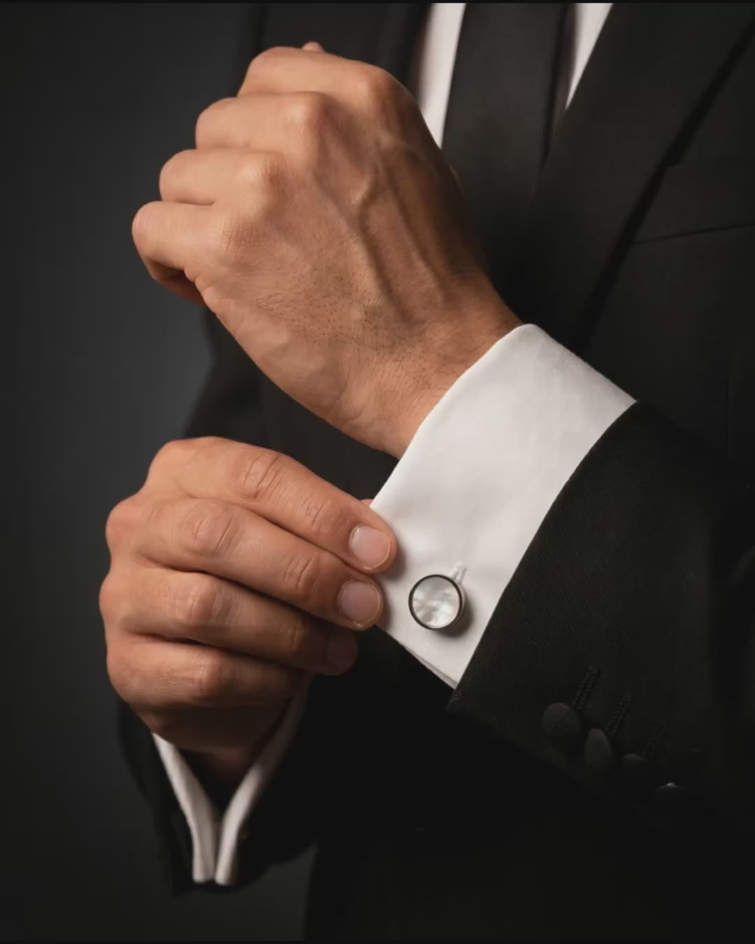 Load video: Mother of Pearl Cufflinks