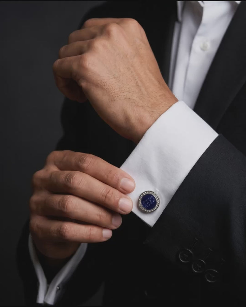 Ornamental Blue Cufflinks Video