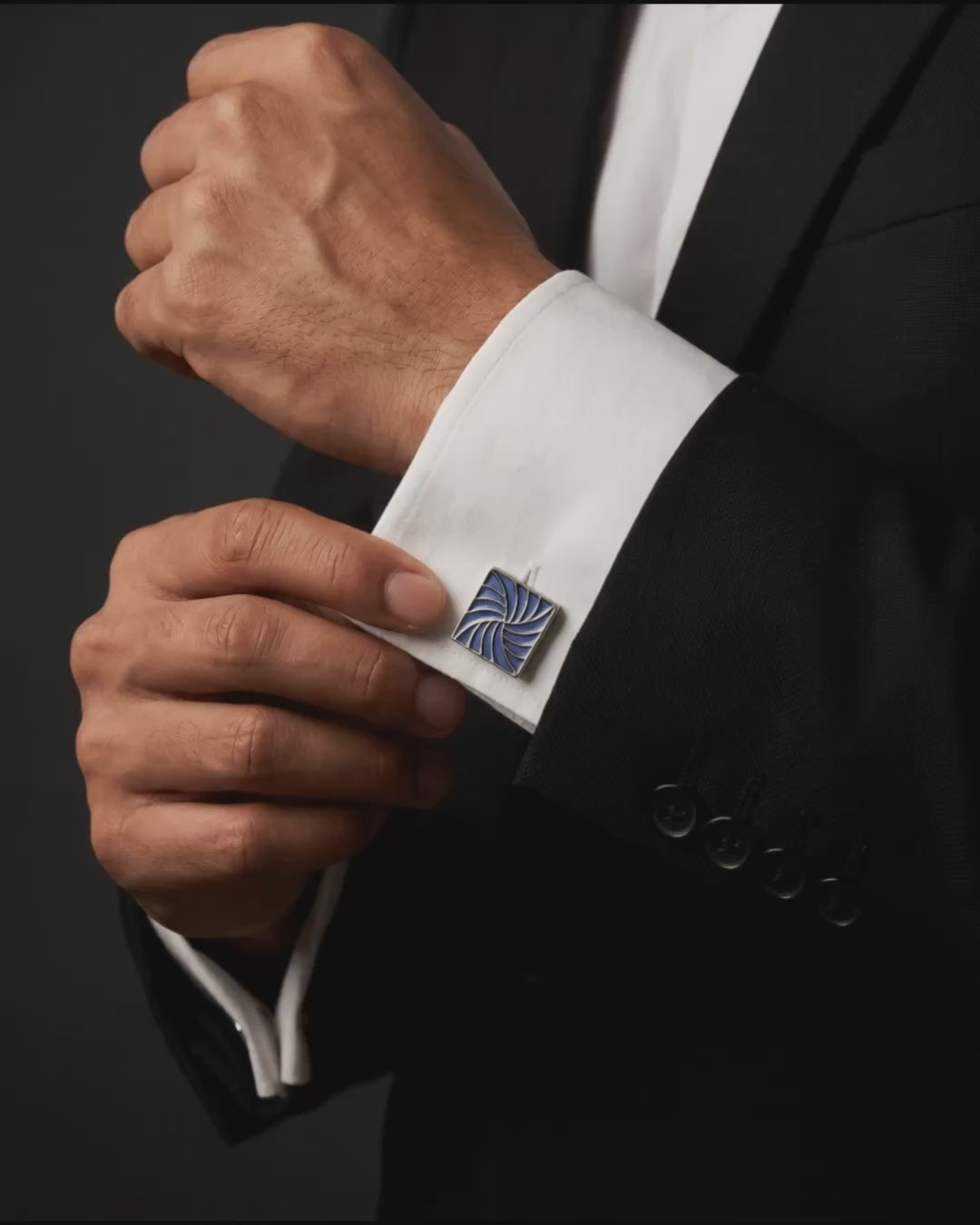 Load video: Azure Wave Cufflinks Video