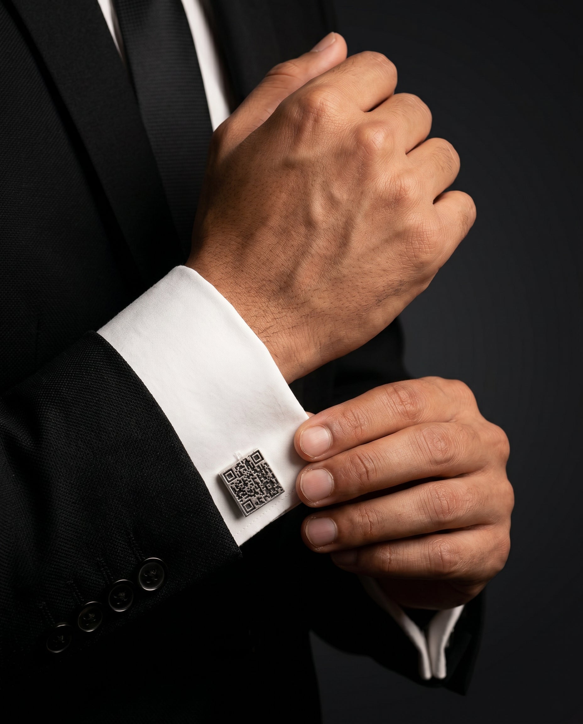 QR Code Cufflinks by Tivaaro