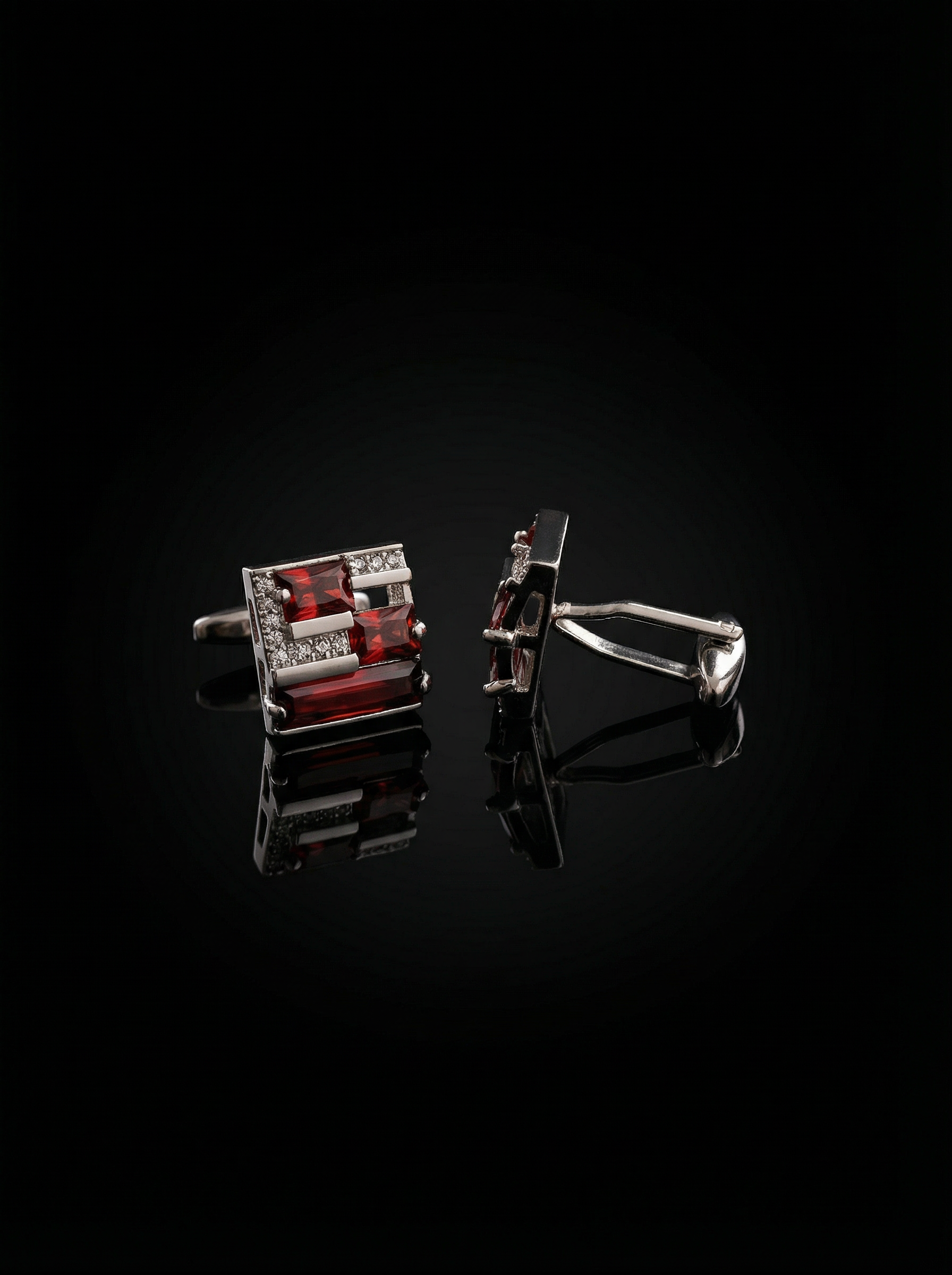 Red Garnet Stone Cufflinks Tivaaro