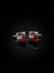 Red Garnet Stone Cufflinks Tivaaro