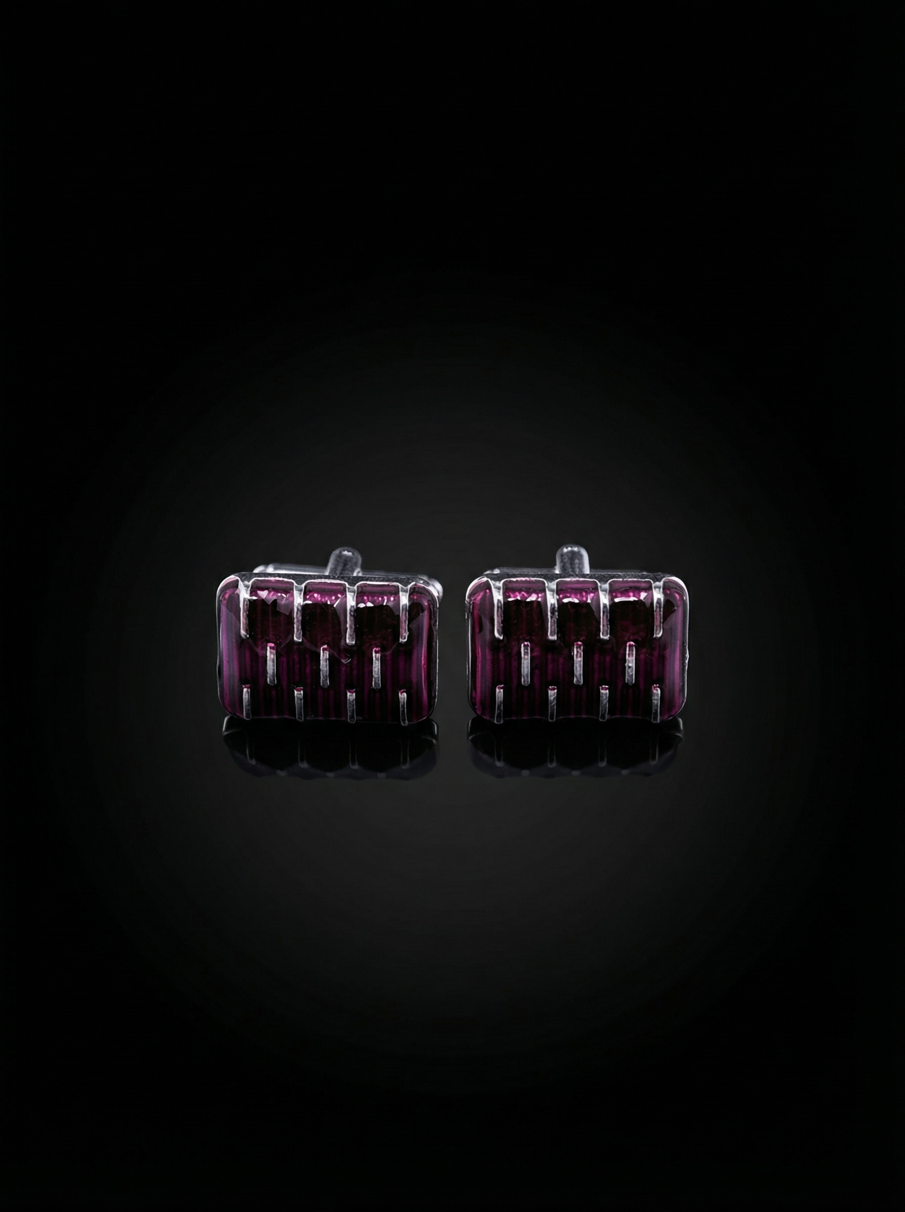 Wine Red Bar Cufflinks Tivaaro
