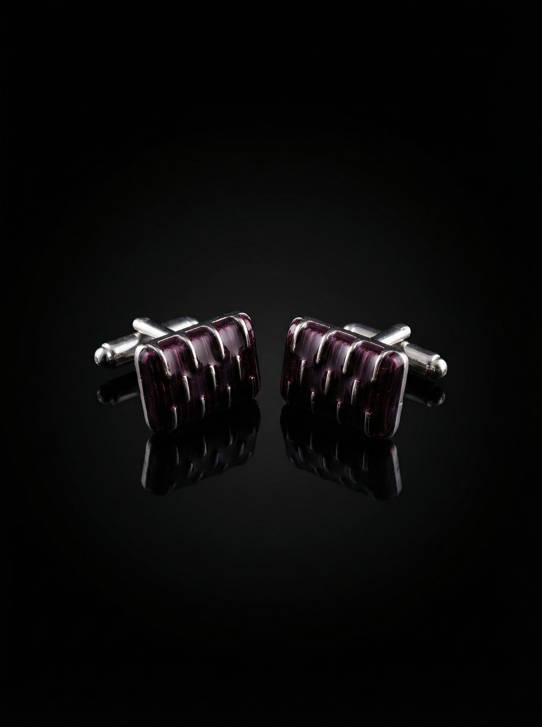 Wine Red Bar Cufflinks Tivaaro