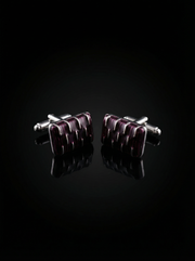 Wine Red Bar Cufflinks Tivaaro