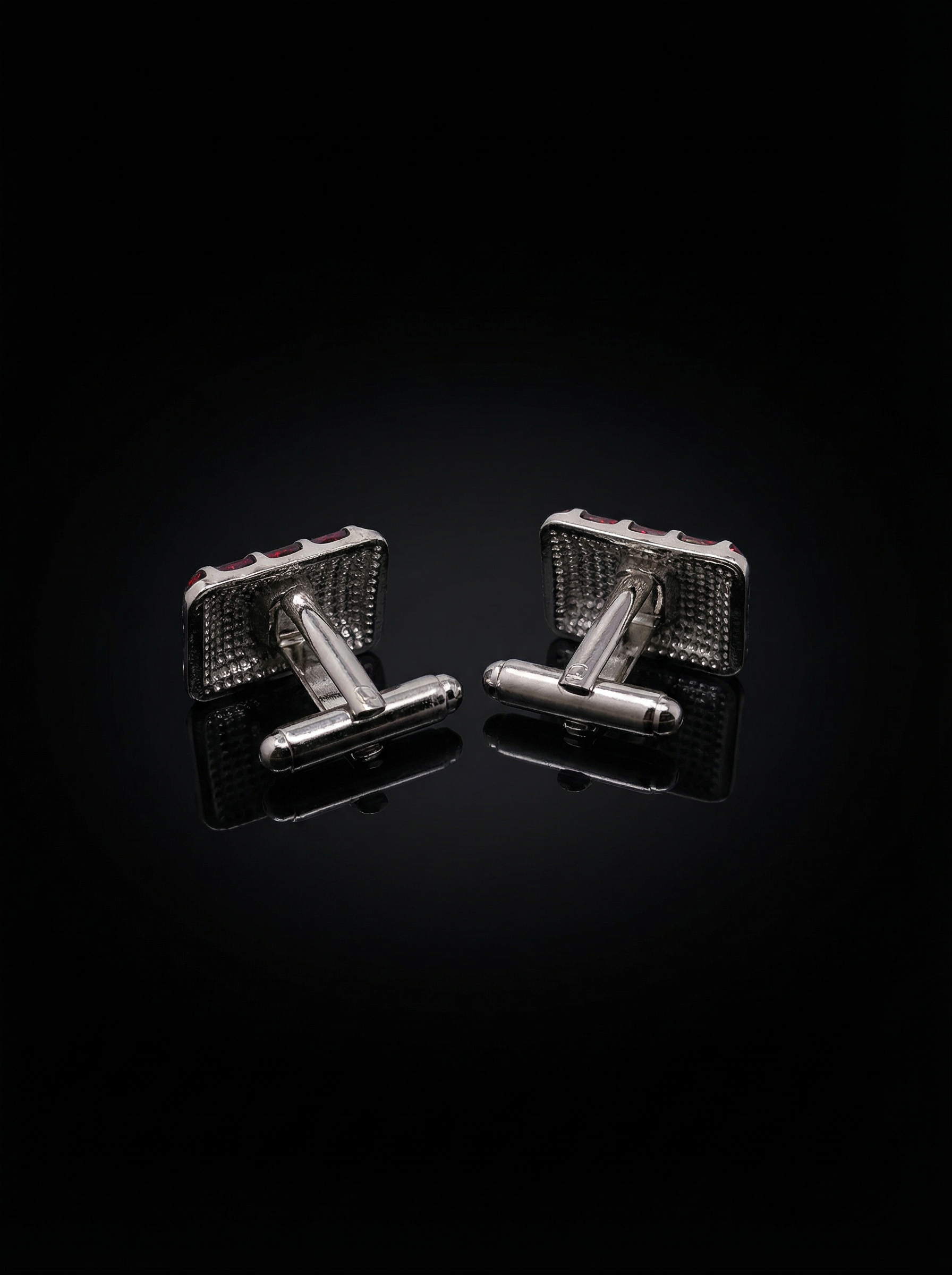 Wine Red Bar Cufflinks Tivaaro