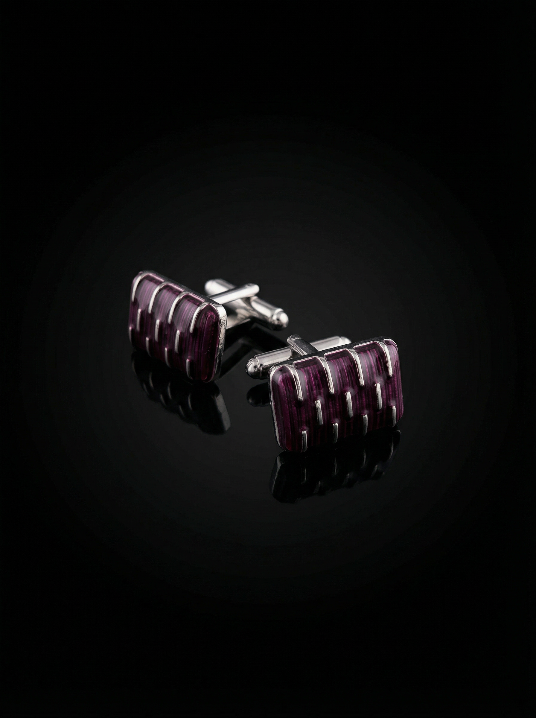 Wine Red Bar Cufflinks Tivaaro