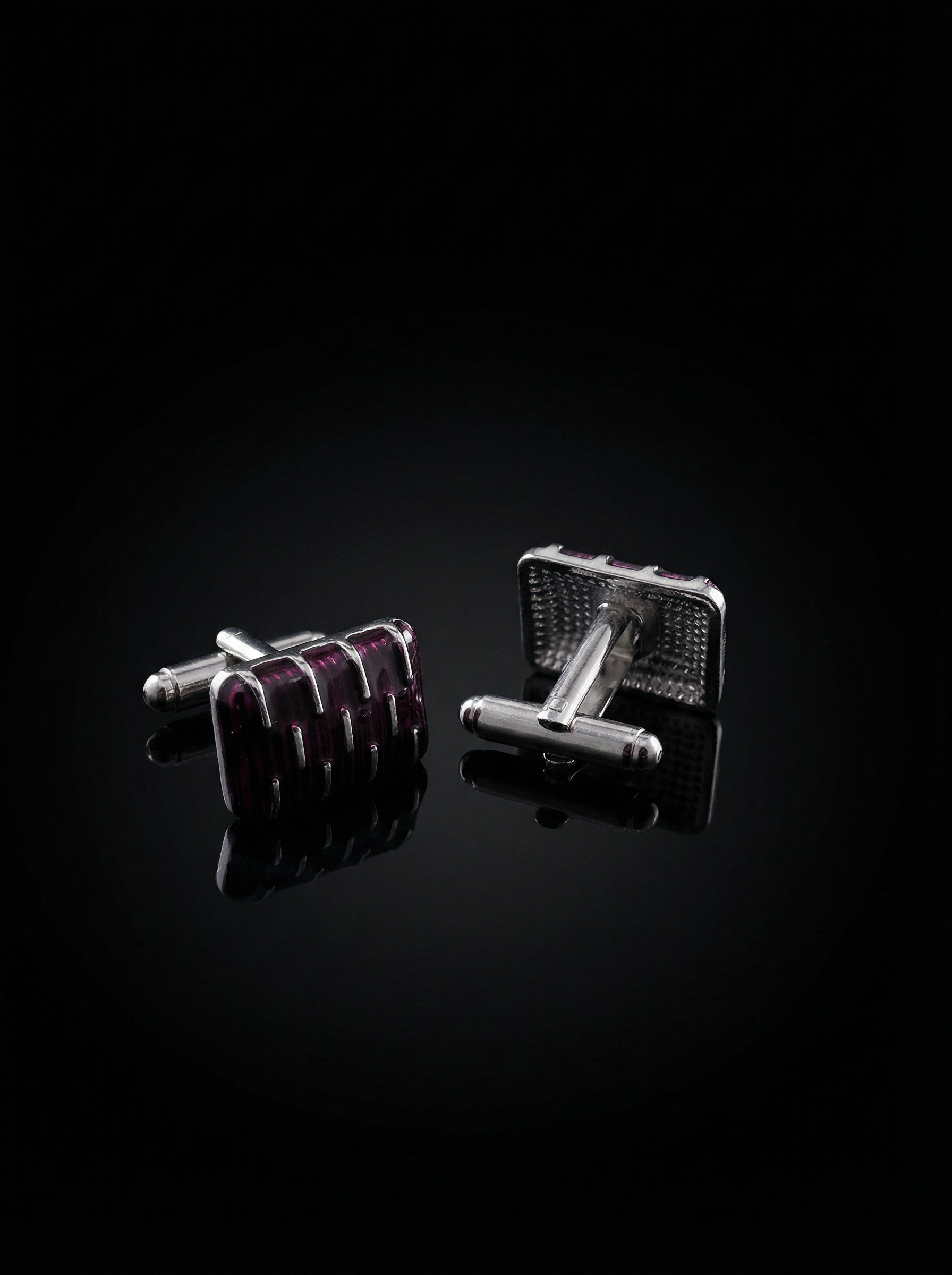 Wine Red Bar Cufflinks Tivaaro