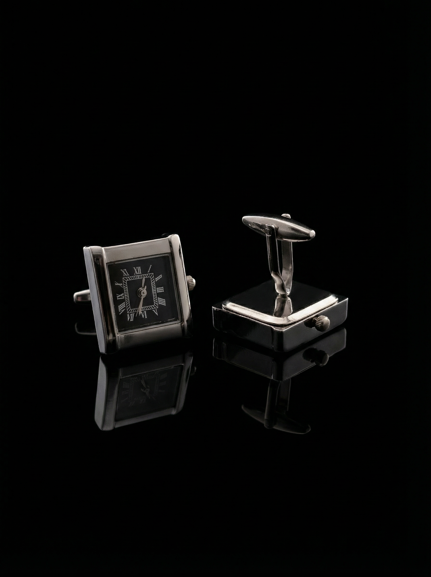 Roman Square Watch Cufflinks Tivaaro