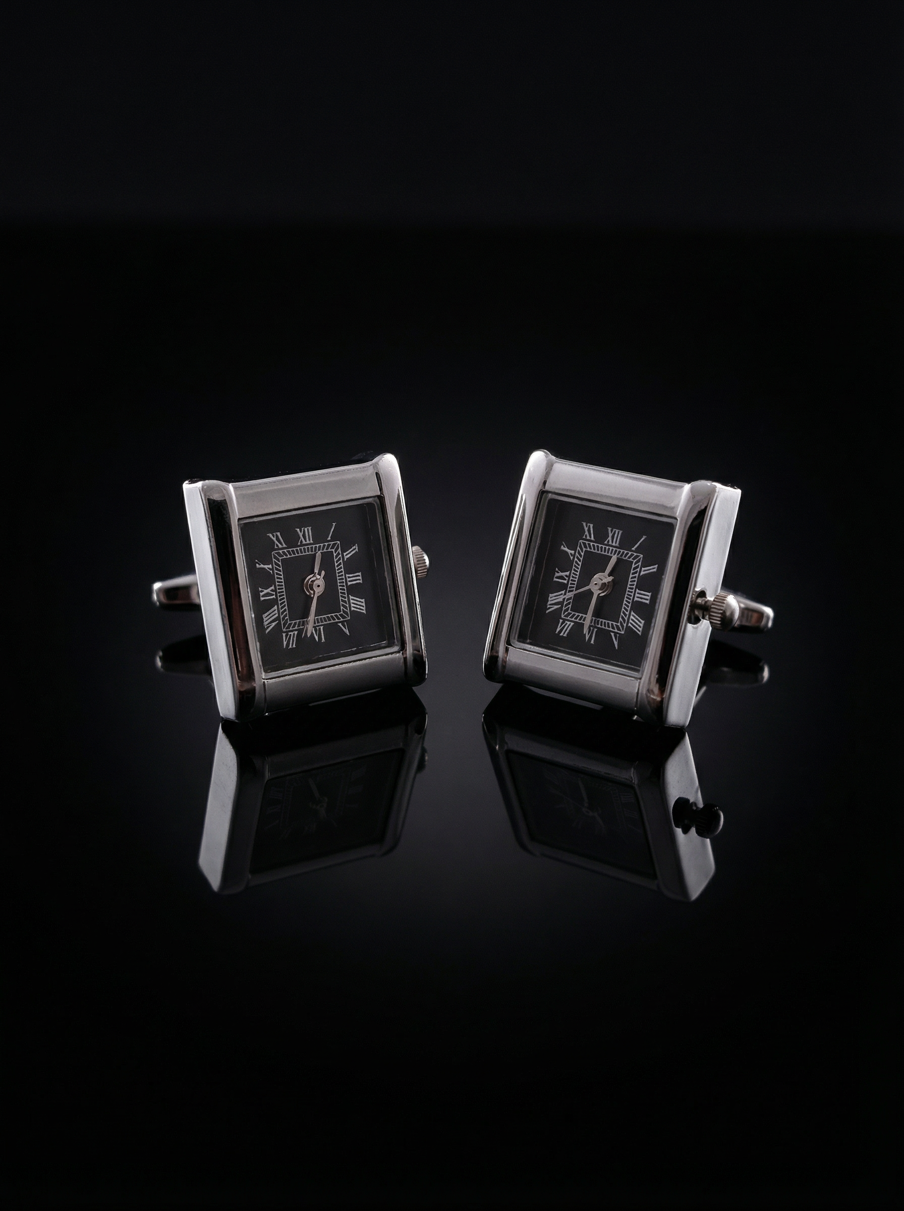 Roman Square Watch Cufflinks Tivaaro