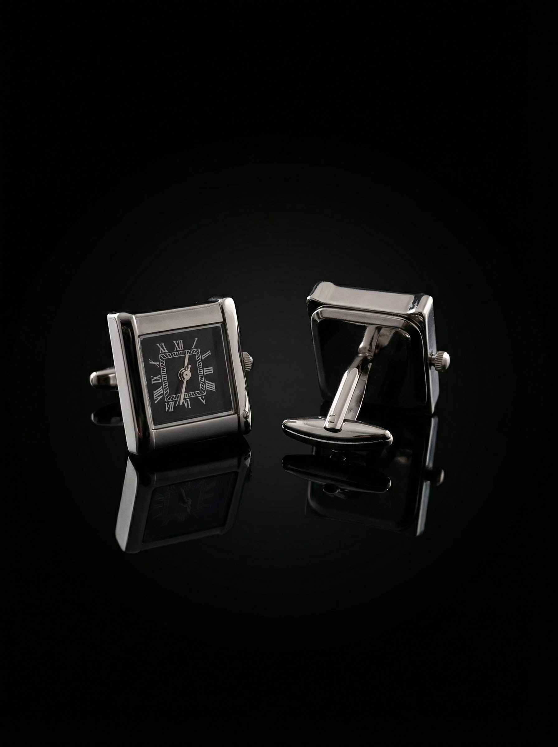 Roman Square Watch Cufflinks Tivaaro