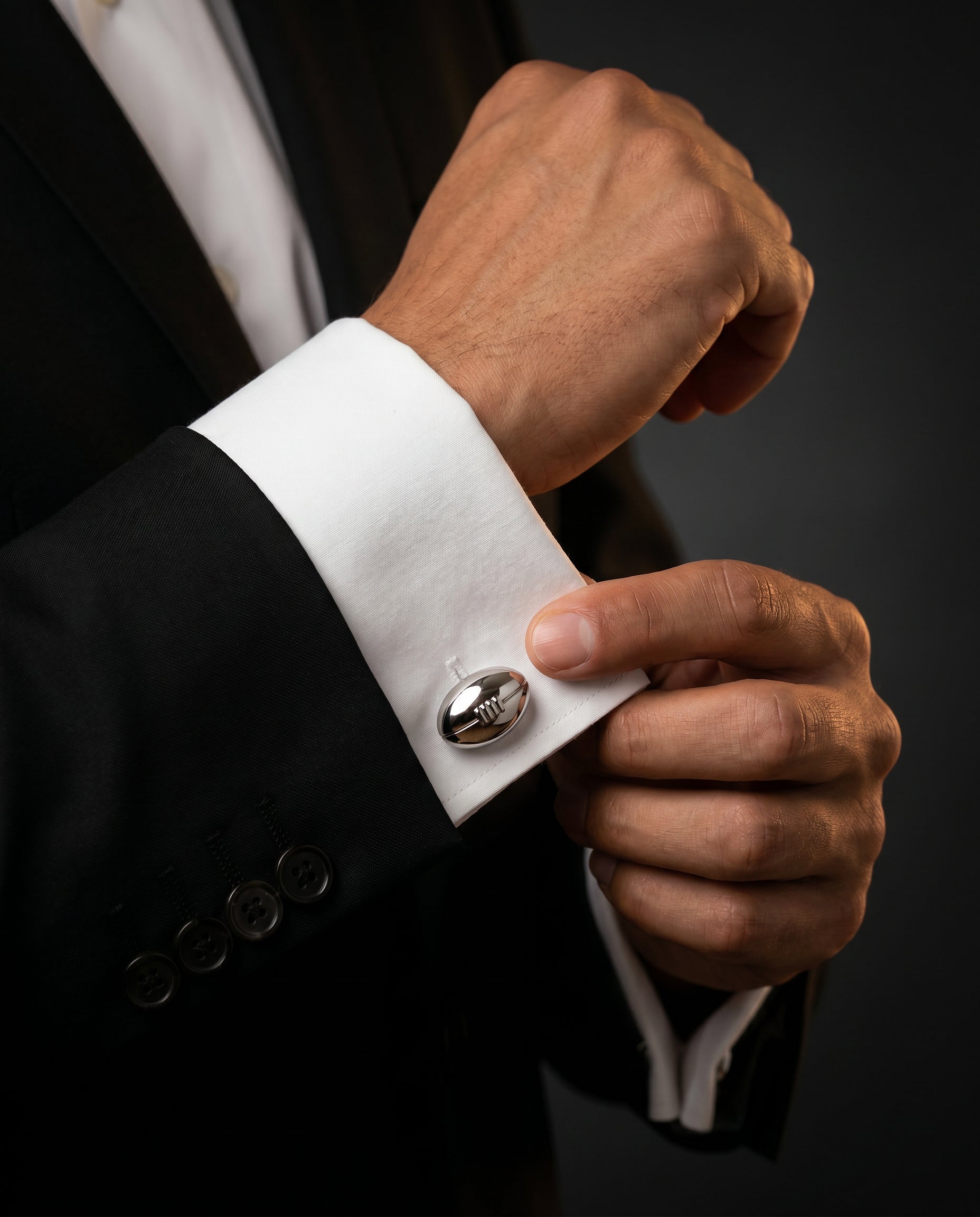 Rugby Ball Cufflinks by Tivaaro