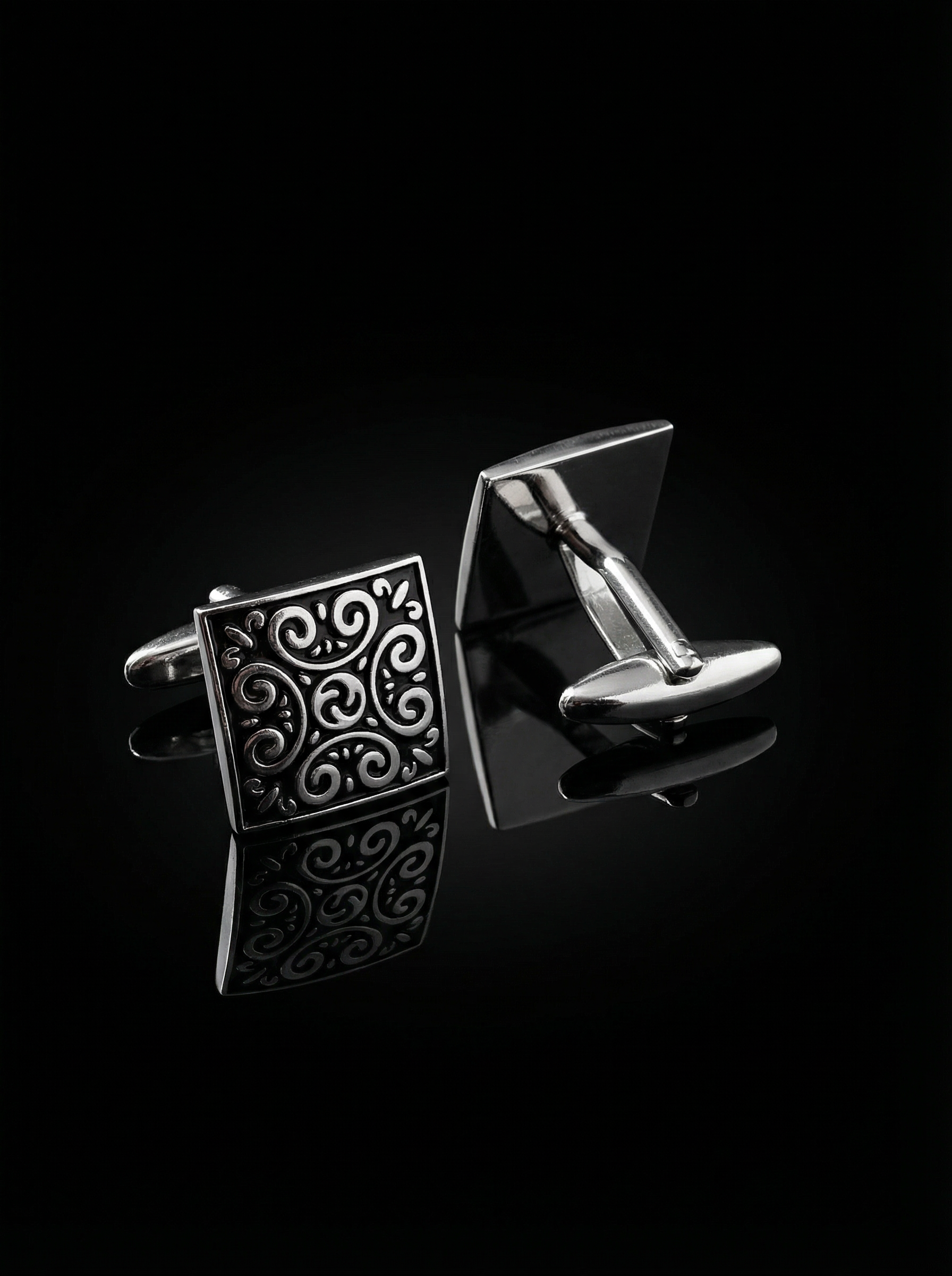 Scroll Pattern Cufflinks Tivaaro