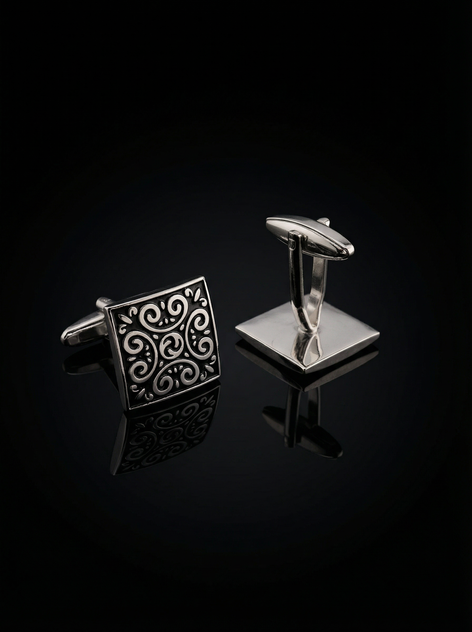 Scroll Pattern Cufflinks Tivaaro