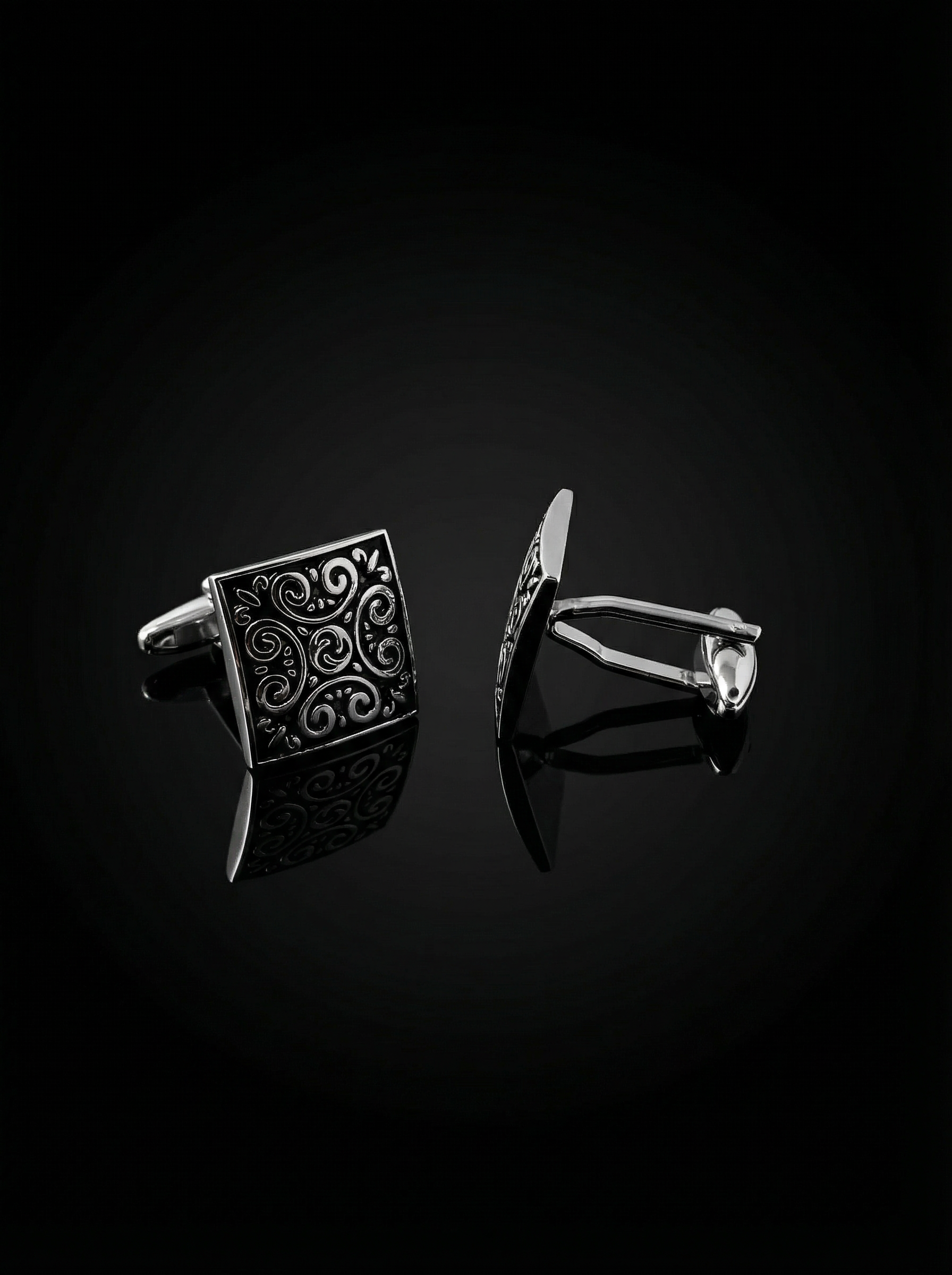 Scroll Pattern Cufflinks Tivaaro