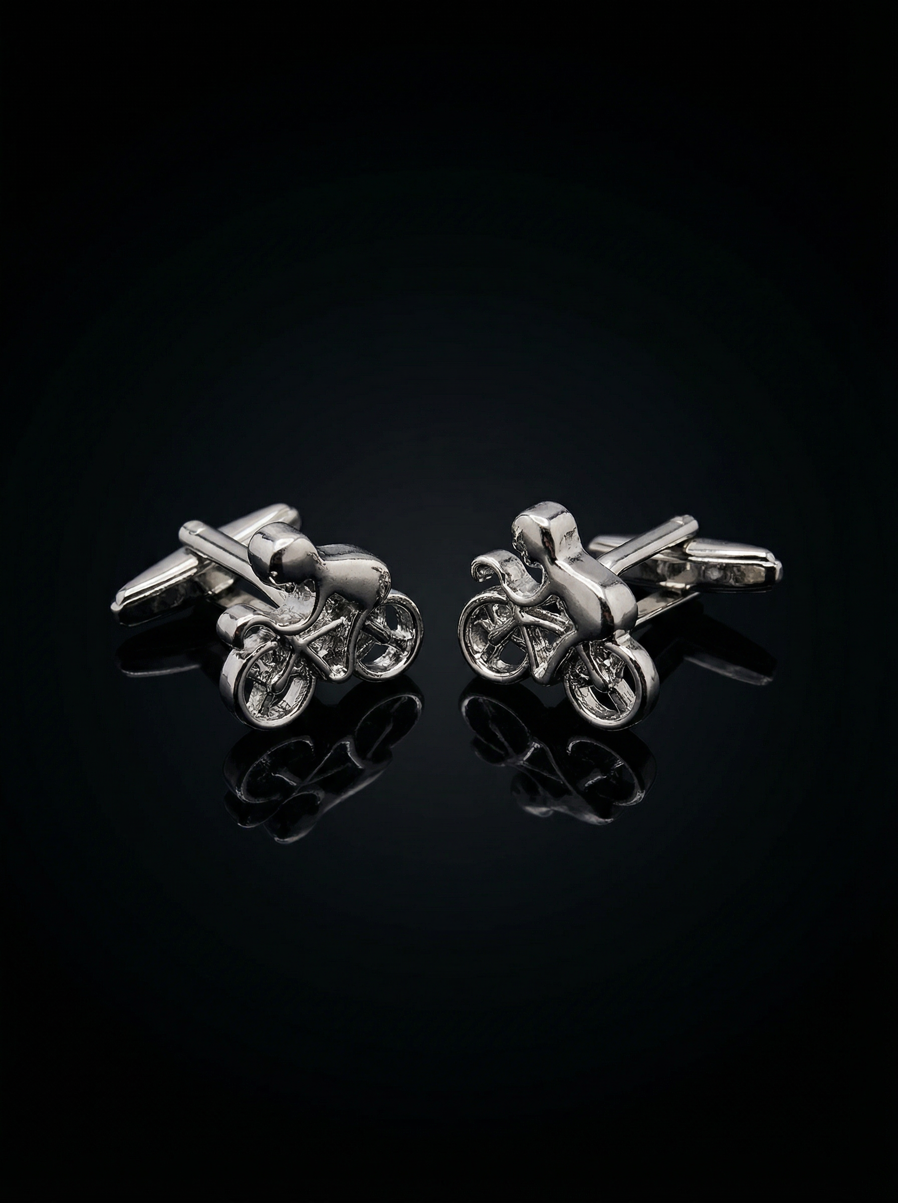 Sculpted Cyclist Cufflinks Tivaaro