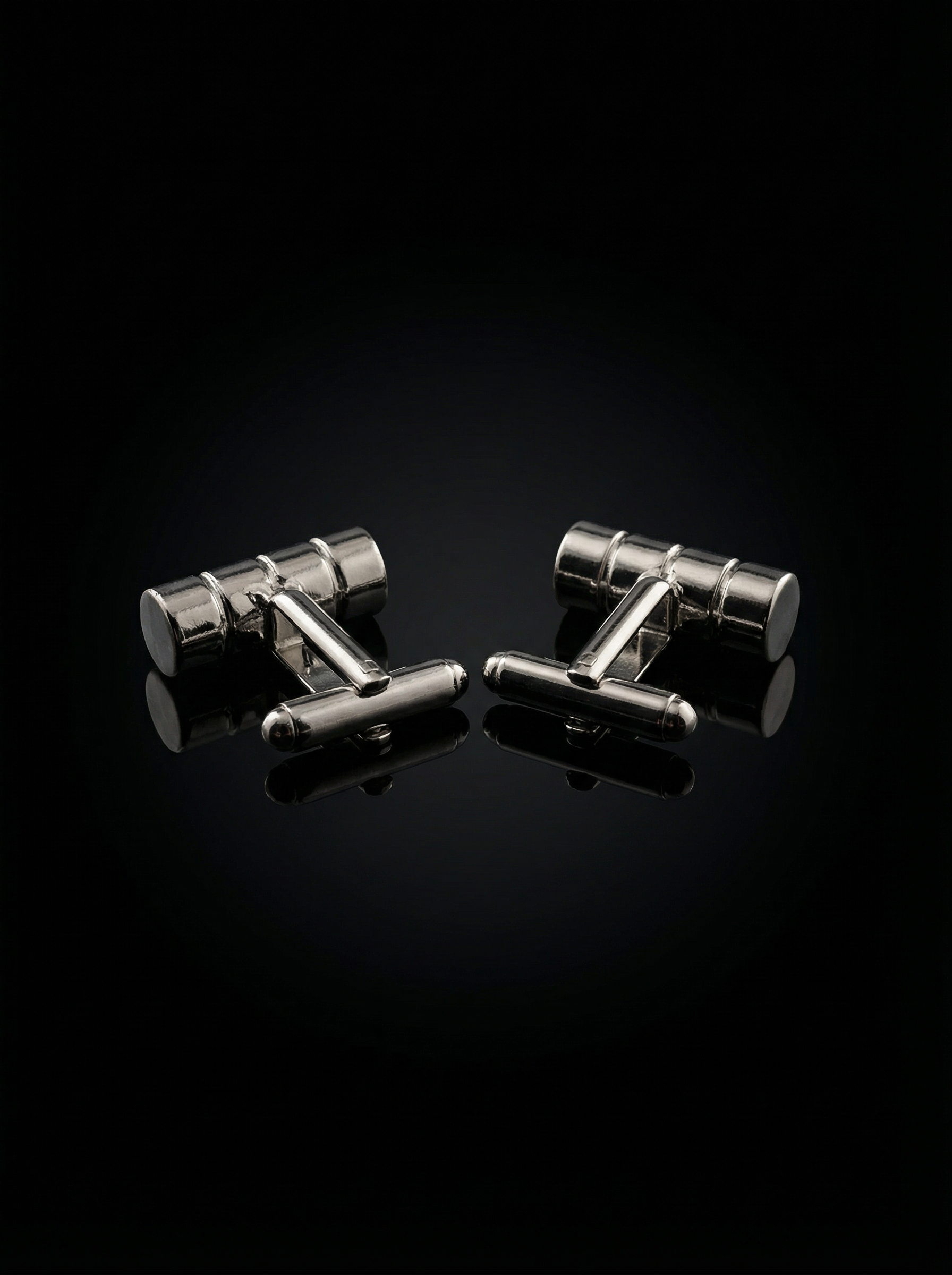 Segmented Cylinder Bar Cufflinks Tivaaro