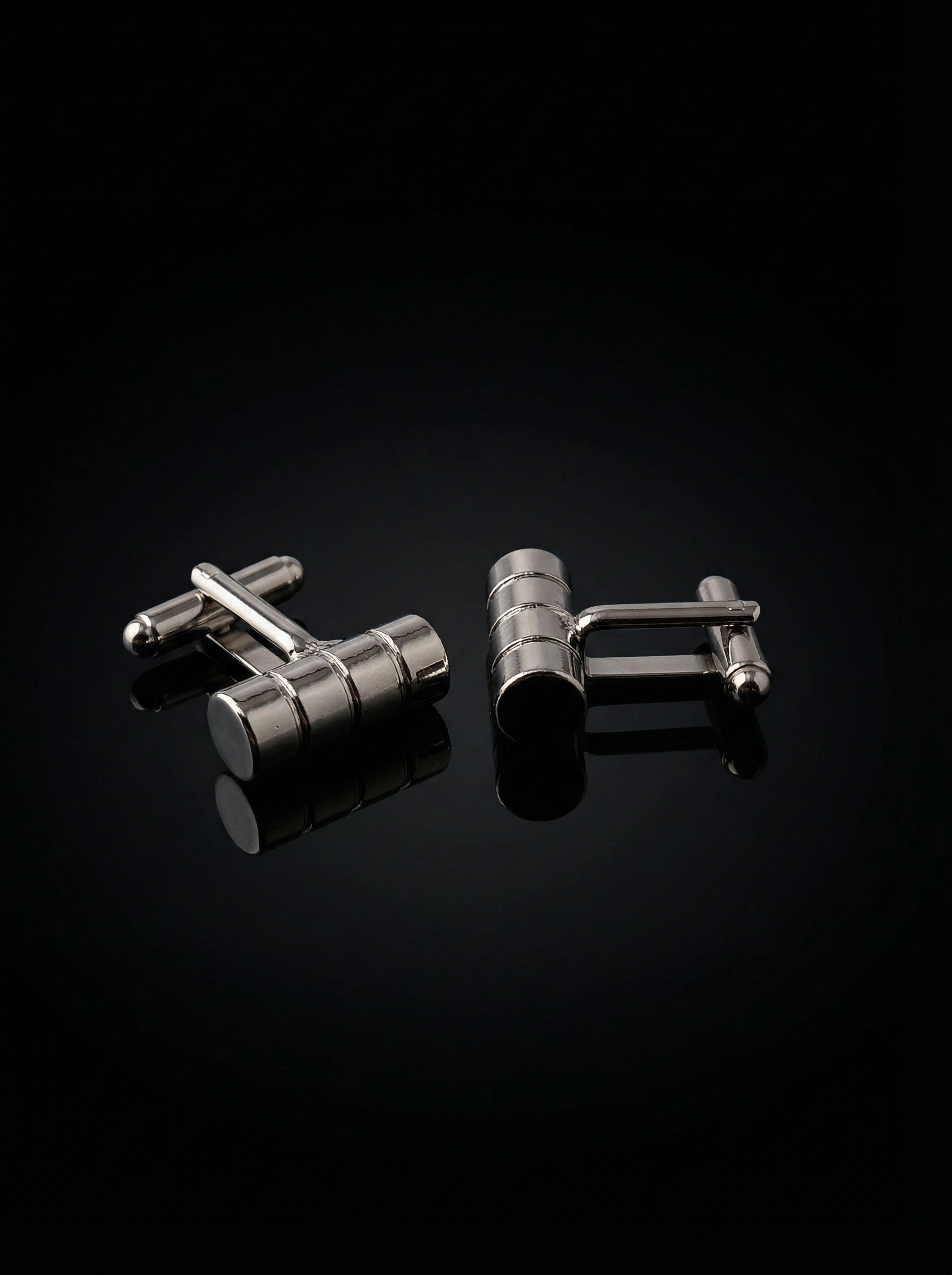 Segmented Cylinder Bar Cufflinks Tivaaro