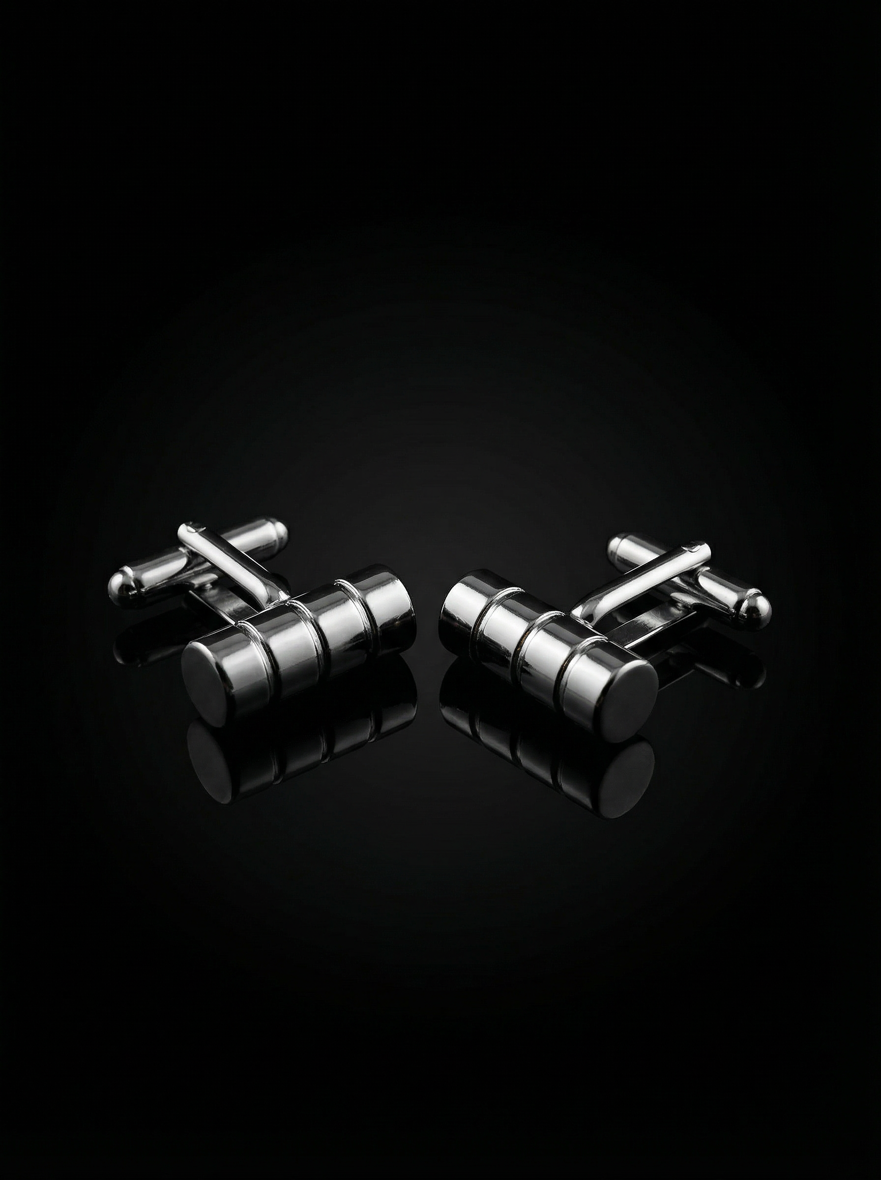 Segmented Cylinder Bar Cufflinks Tivaaro
