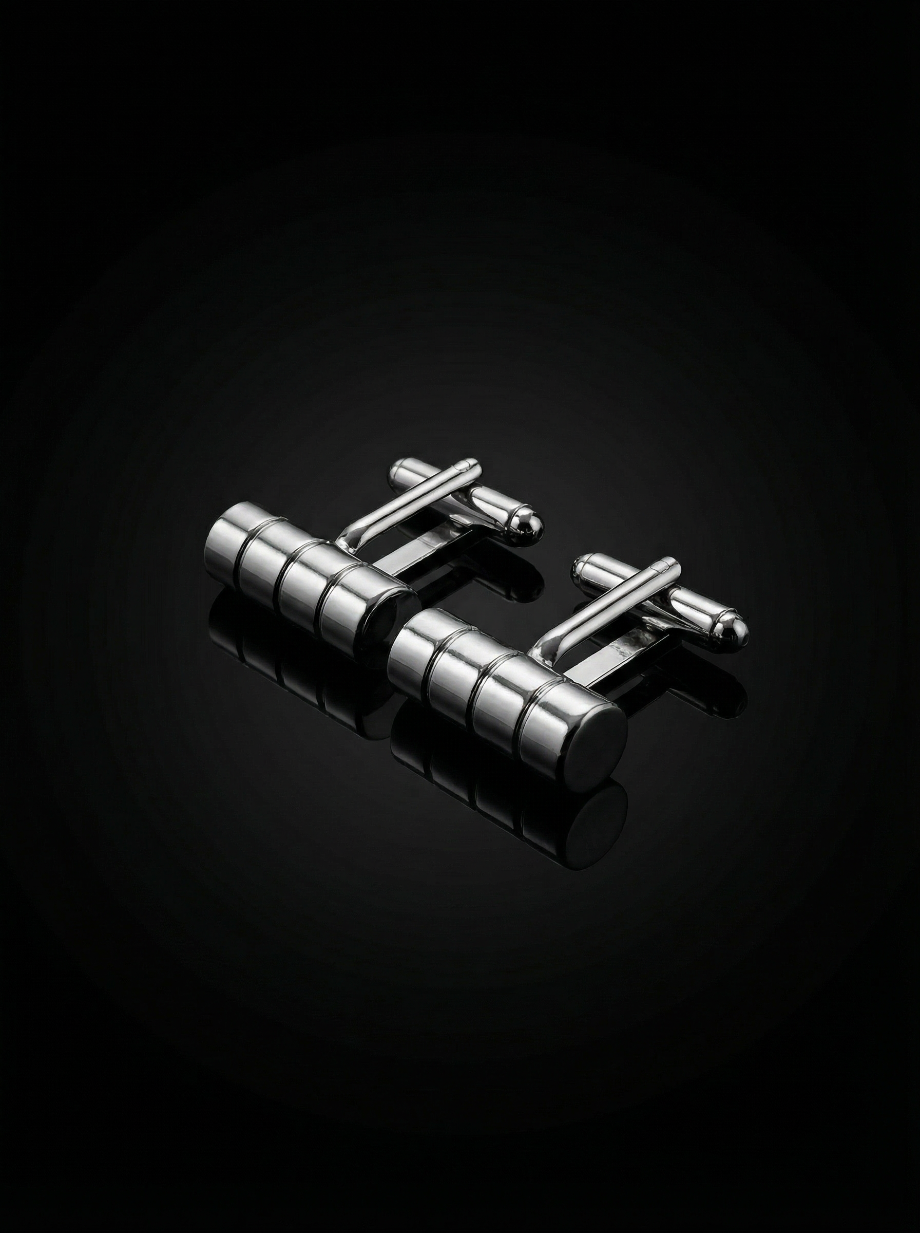 Segmented Cylinder Bar Cufflinks Tivaaro