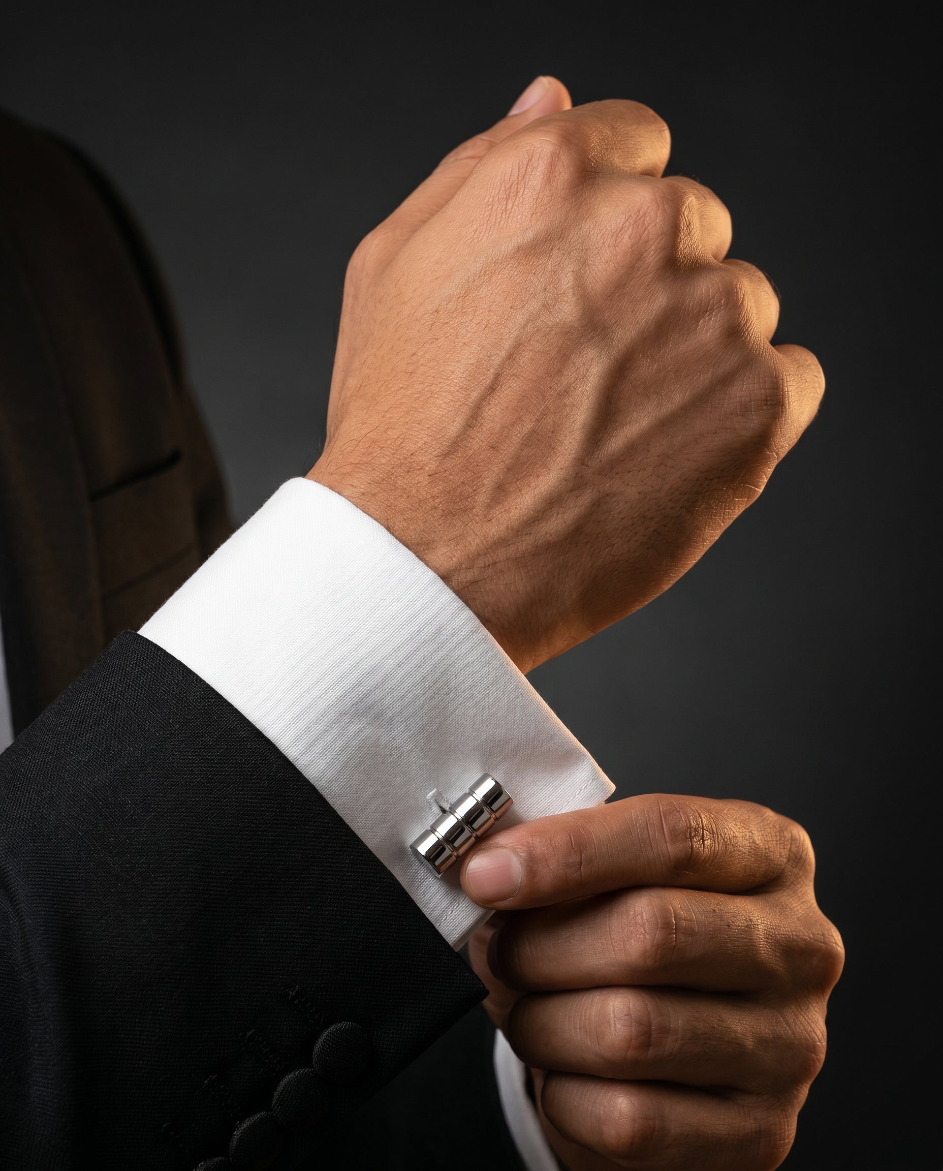 Segmented Cylinder Bar Cufflinks