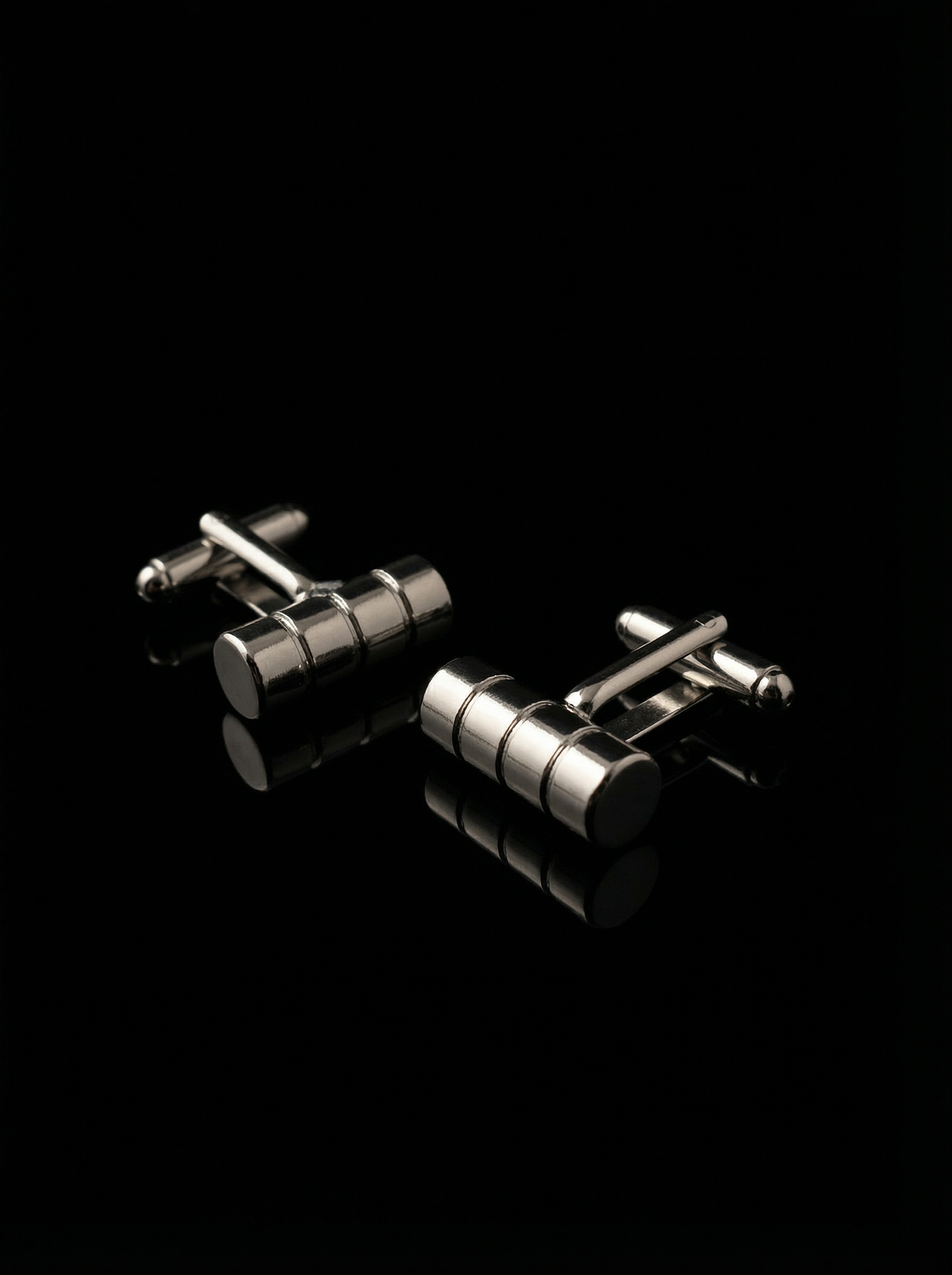 Segmented Cylinder Bar Cufflinks Tivaaro