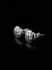 Silver Gear Shift Cufflinks Tivaaro