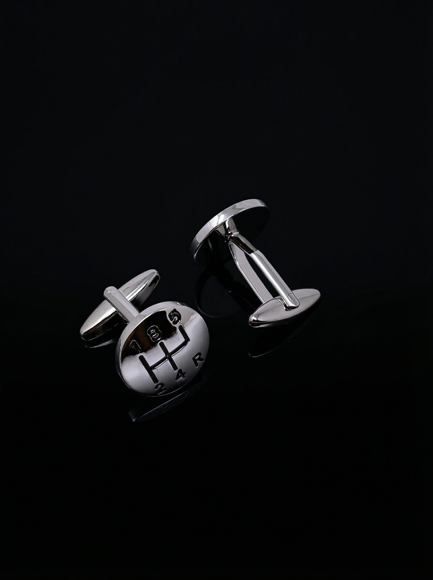 Silver Gear Shift Cufflinks Tivaaro
