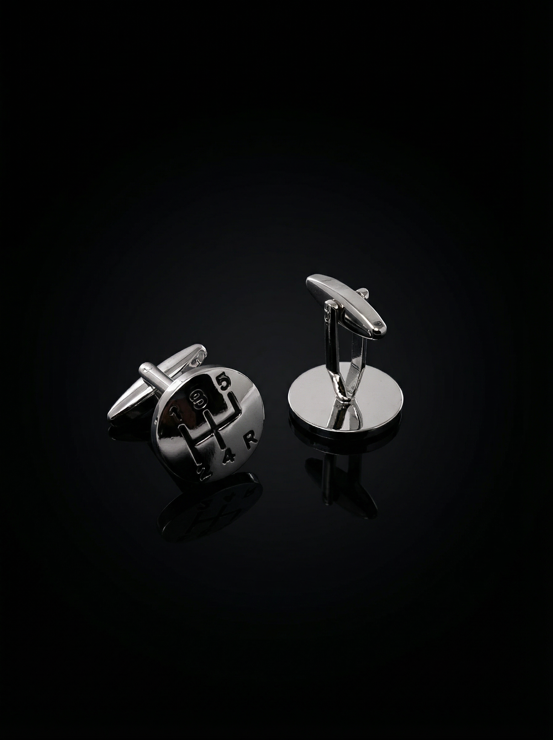 Silver Gear Shift Cufflinks Tivaaro