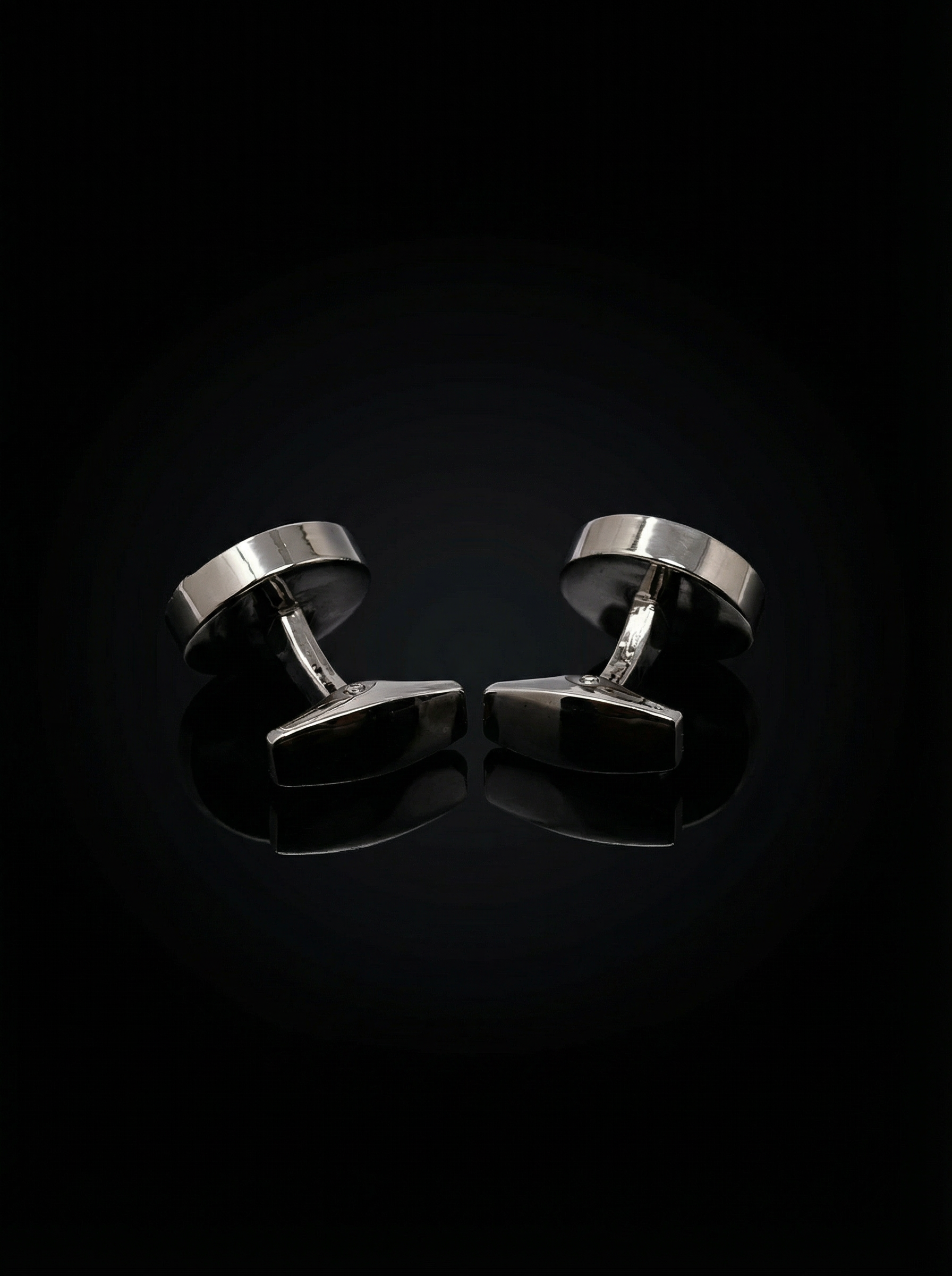 Silver Ribbed Cufflinks Tivaaro