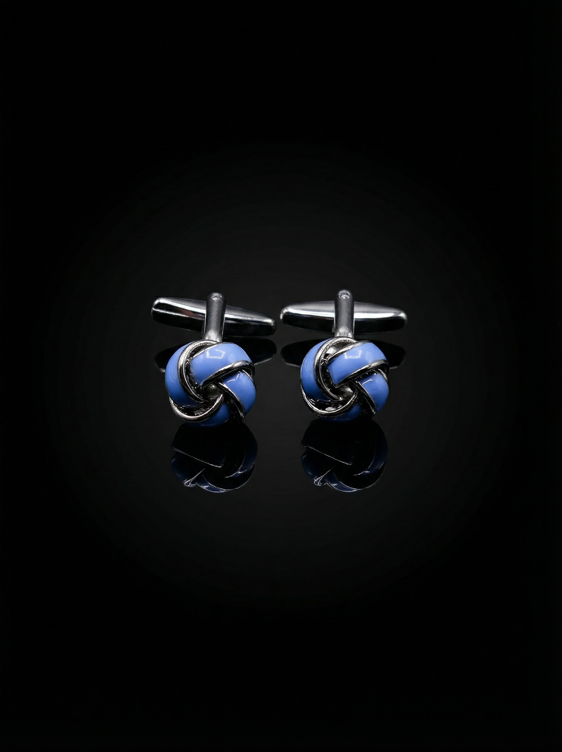 Sky Blue Knot Cufflinks Tivaaro