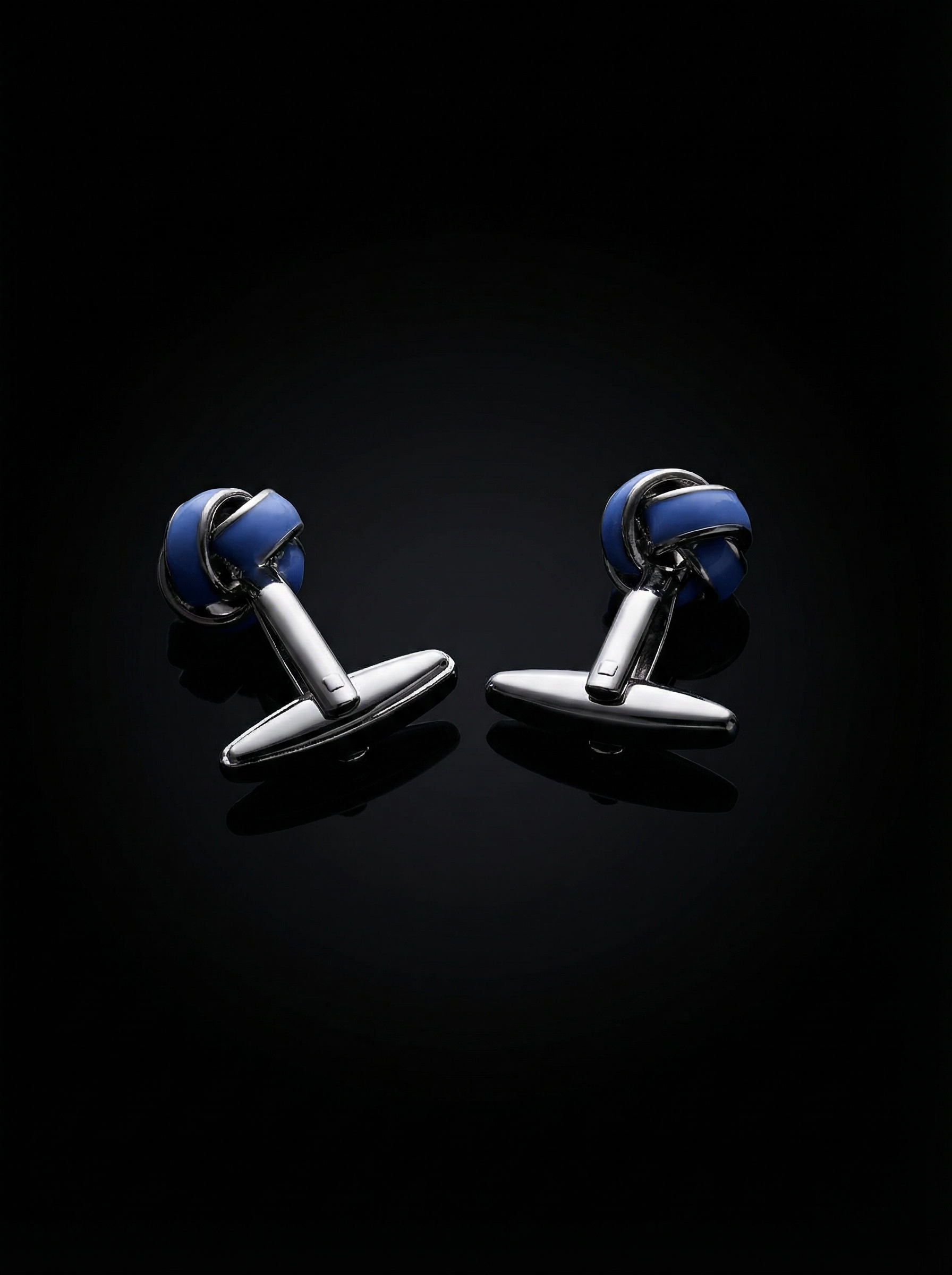 Sky Blue Knot Cufflinks Tivaaro