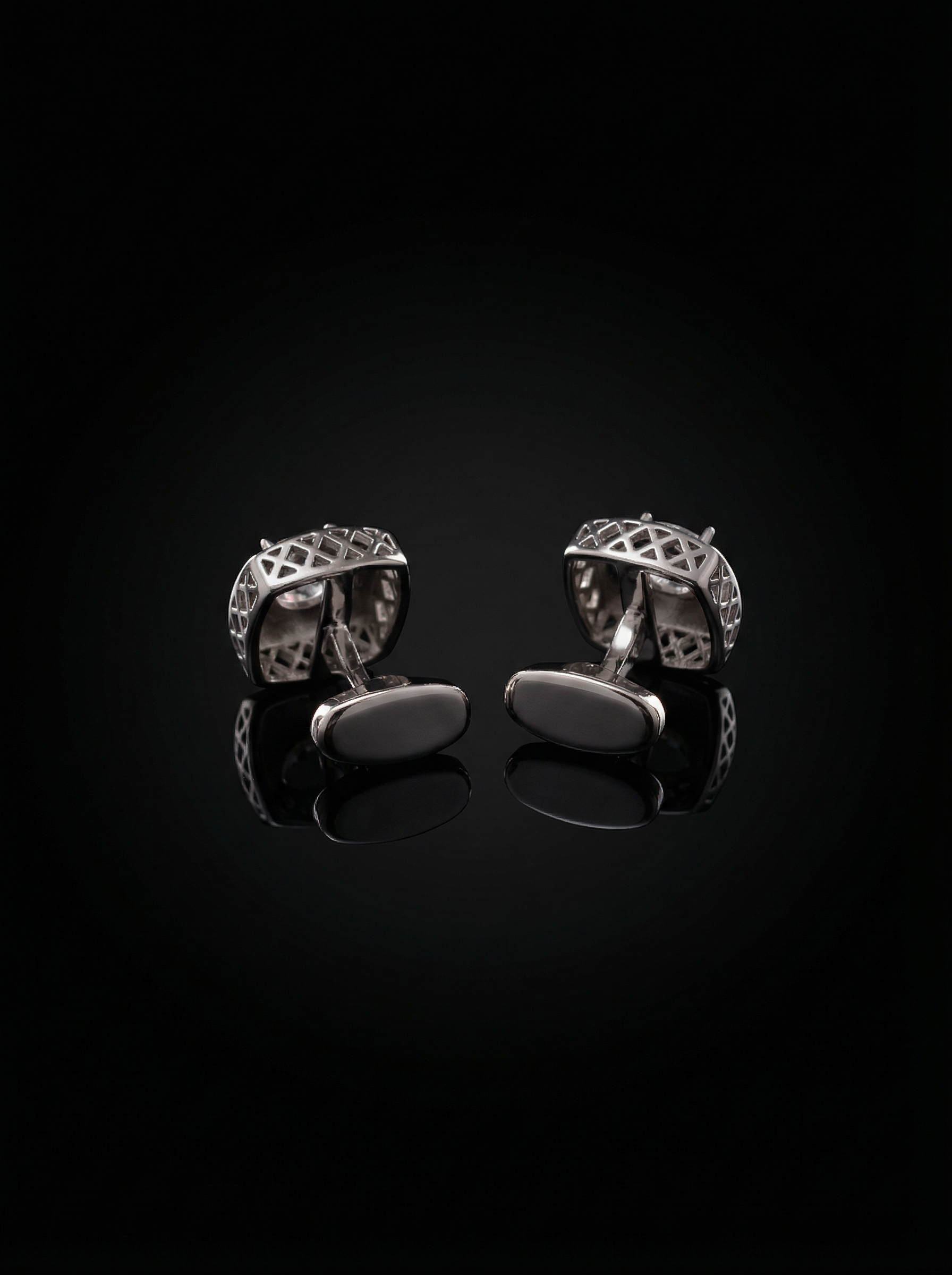 Sparkle Solitaire Crystal Cufflinks Tivaaro