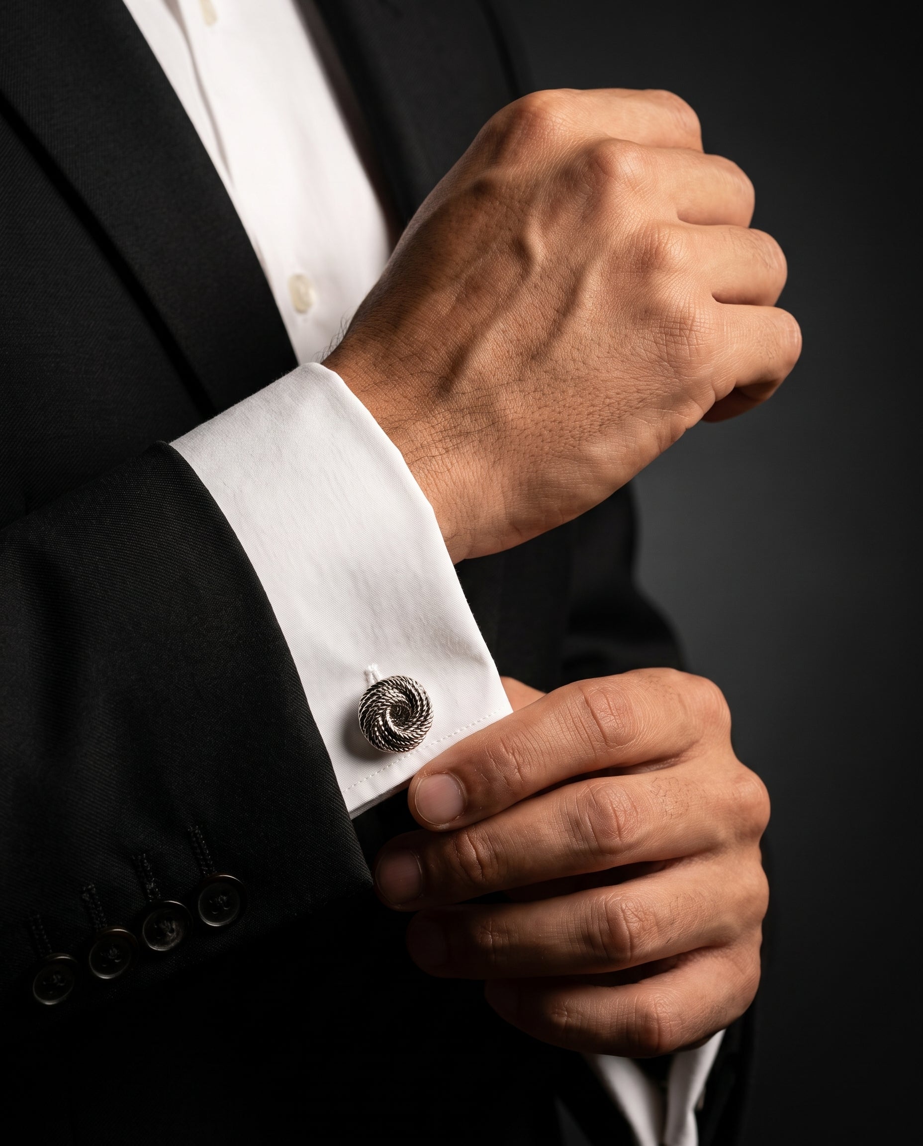 Spiral Knot Cufflinks by Tivaaro