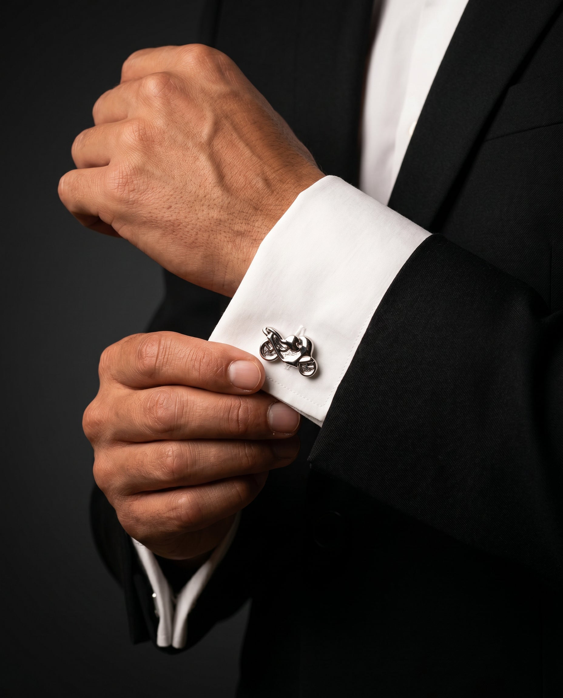 Sports Bike Cufflinks by Tivaaro
