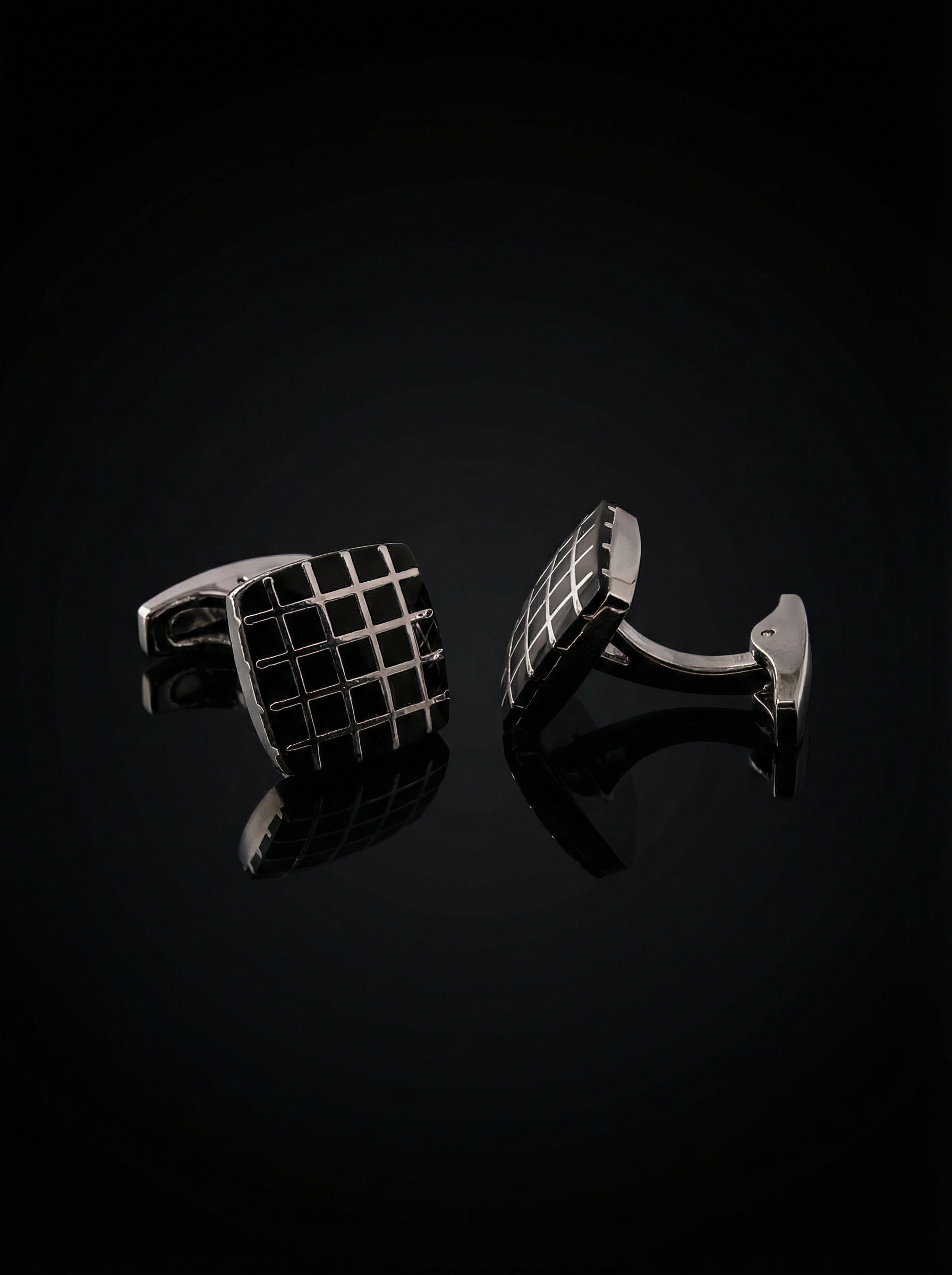 Square Grid Cufflinks Tivaaro