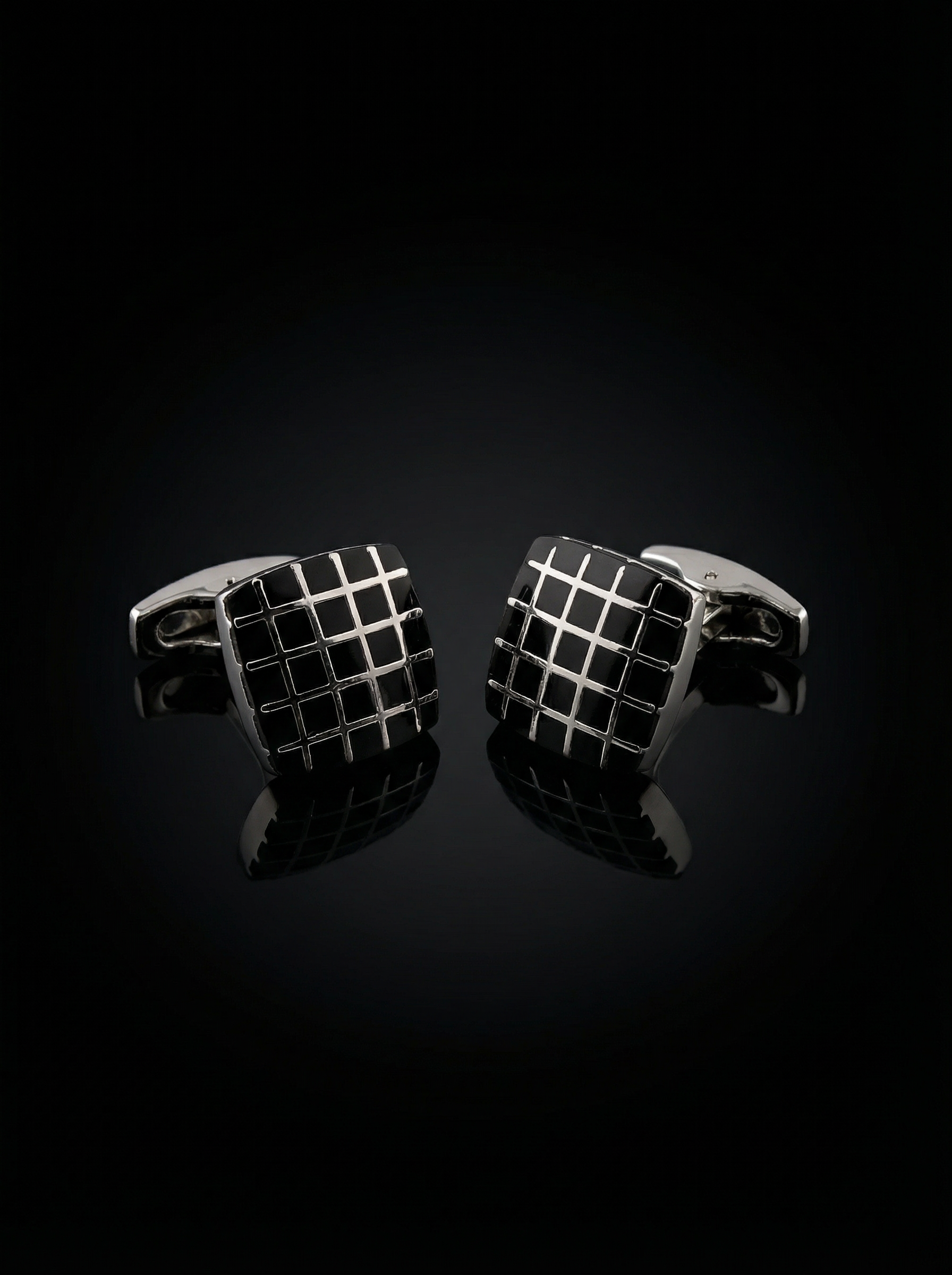 Square Grid Cufflinks Tivaaro