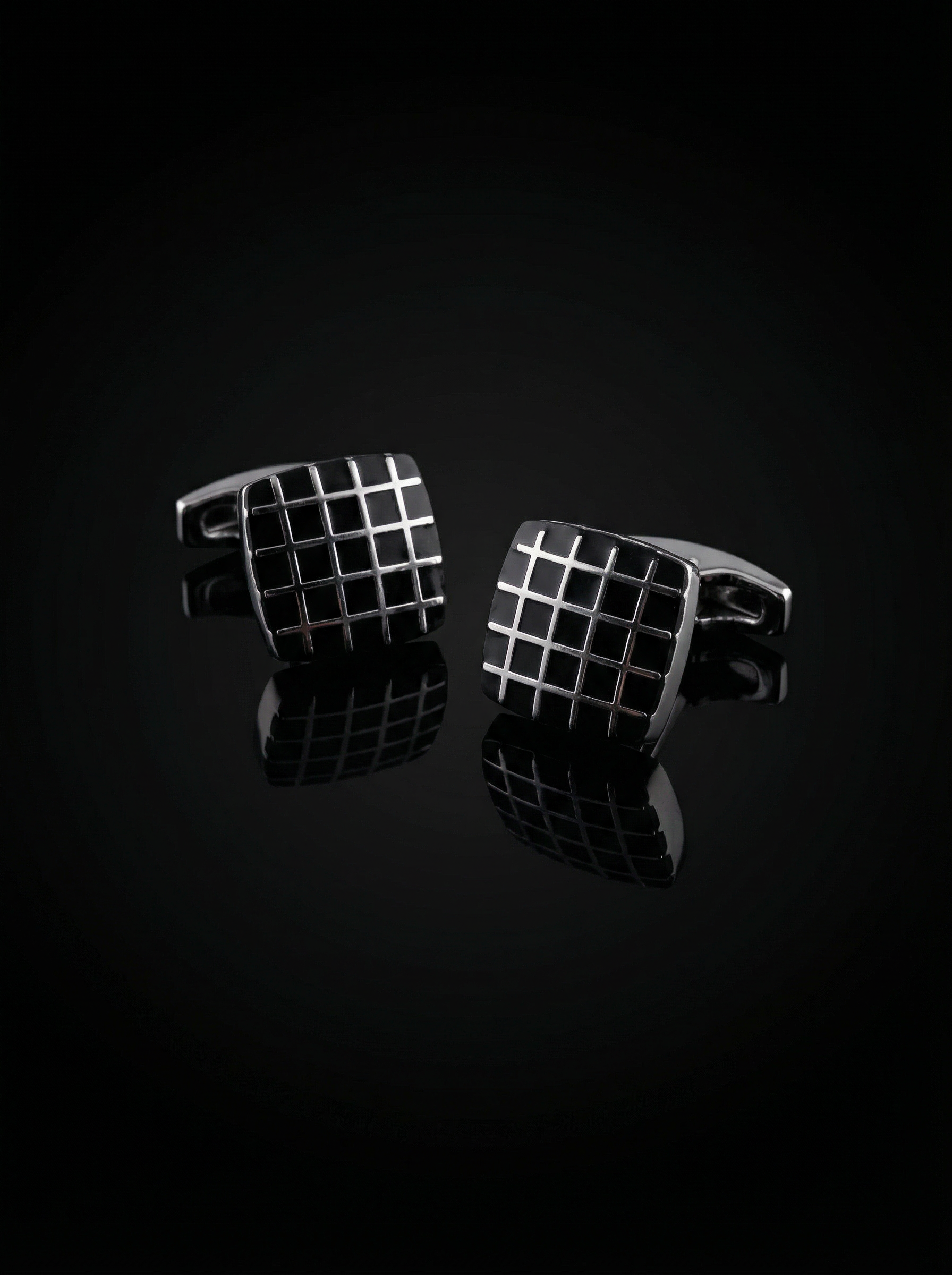 Square Grid Cufflinks Tivaaro
