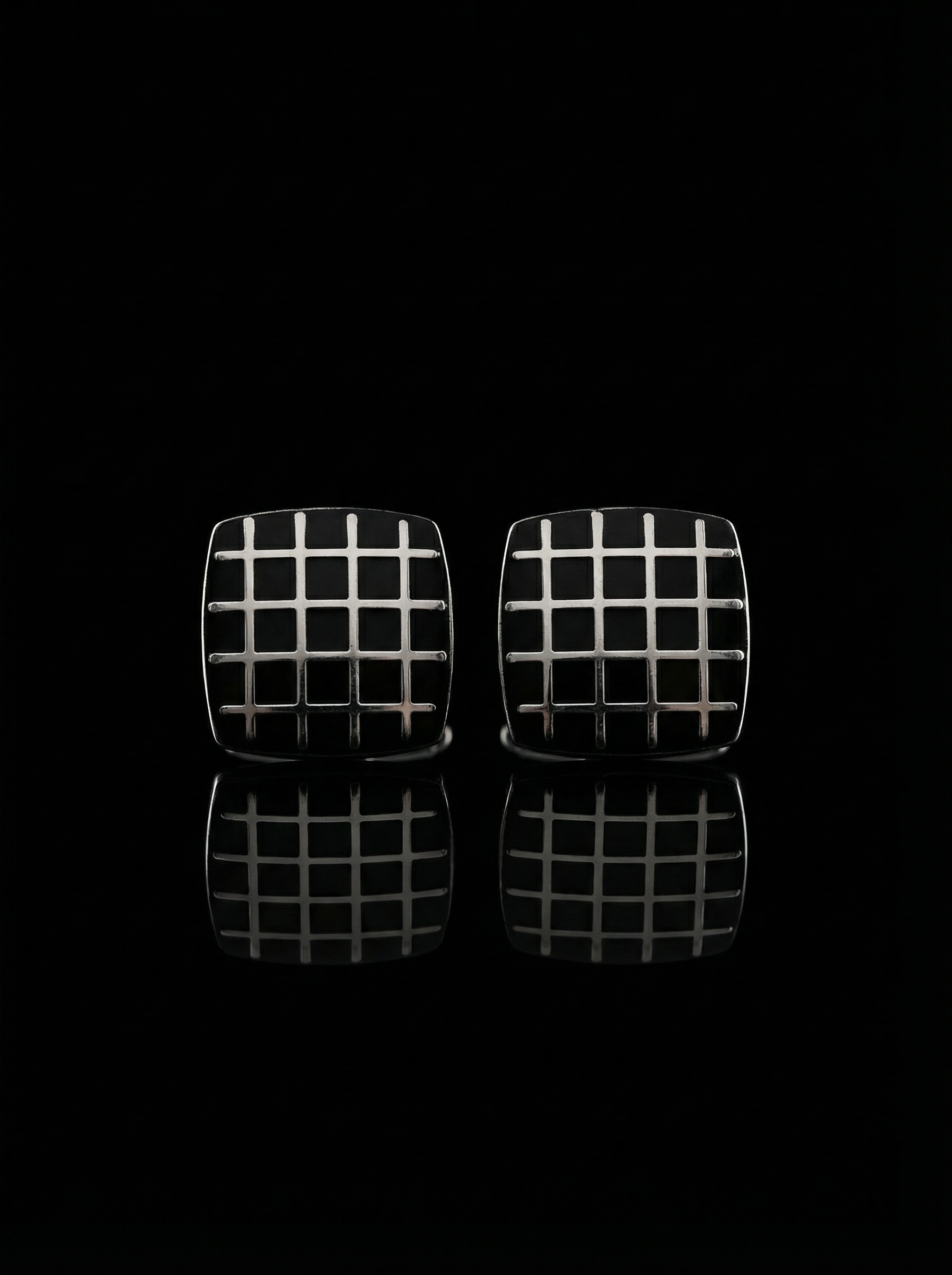 Square Grid Cufflinks Tivaaro