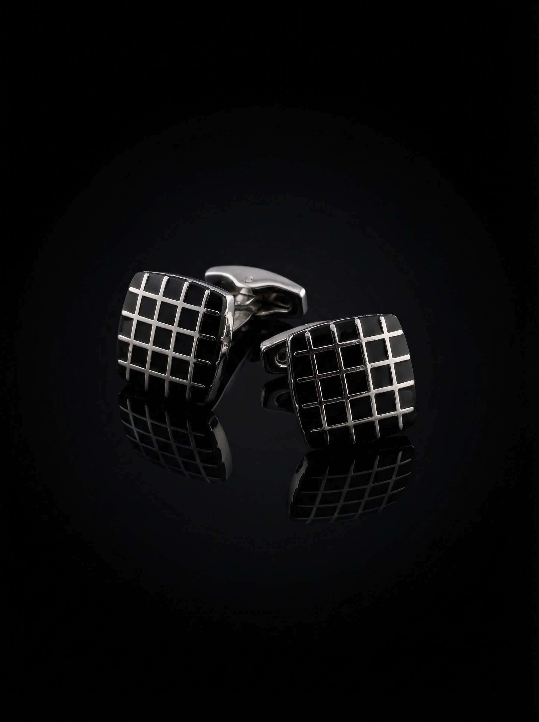 Square Grid Cufflinks Tivaaro