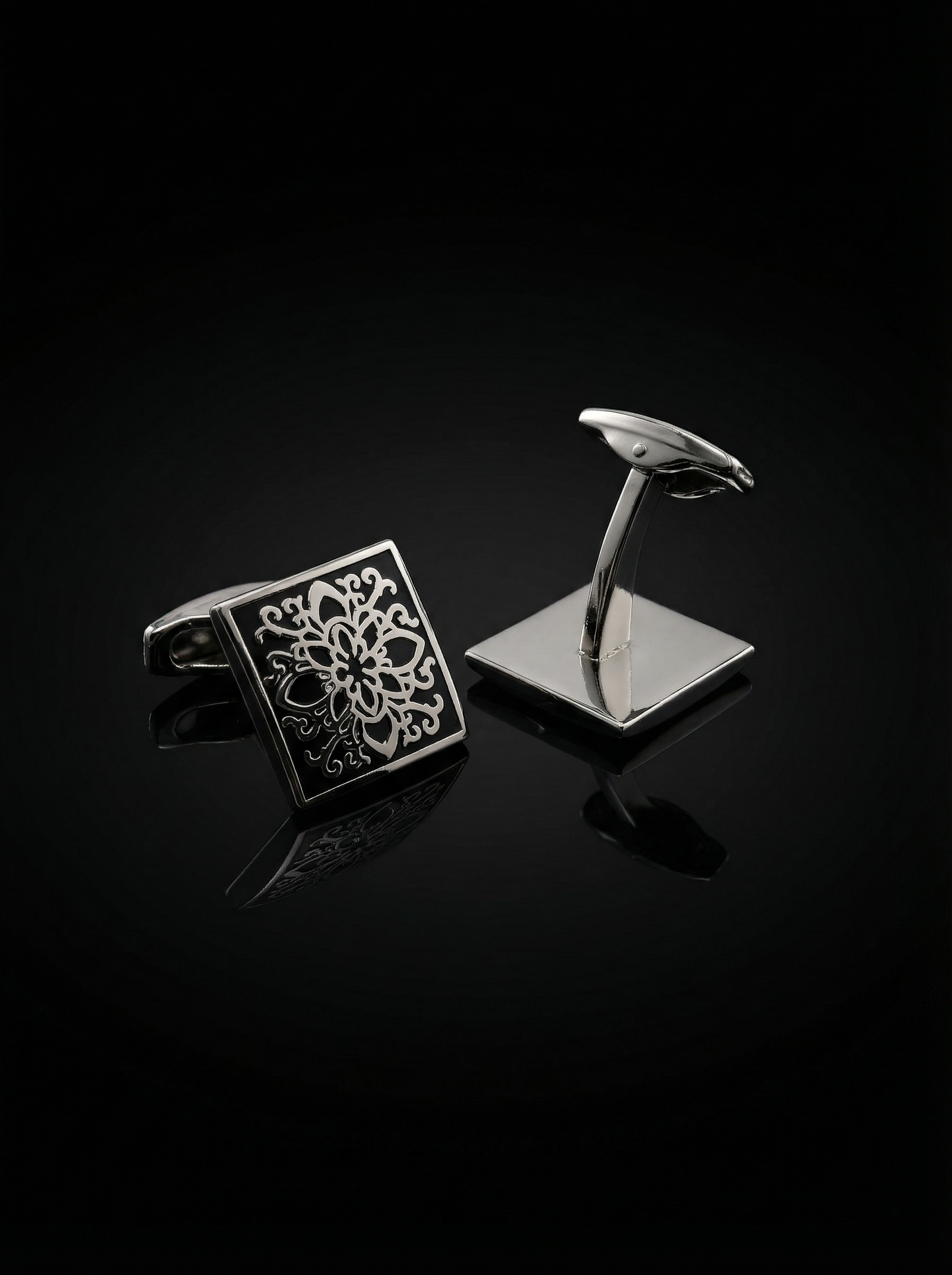 Symmetrical Swirl Cufflinks Tivaaro
