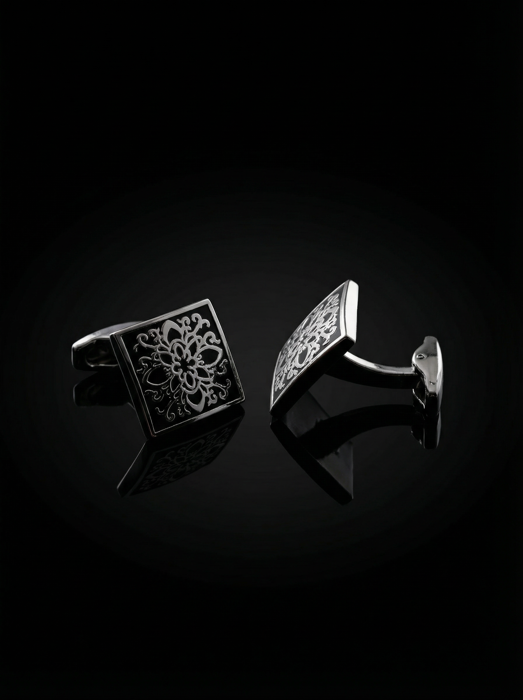 Symmetrical Swirl Cufflinks Tivaaro