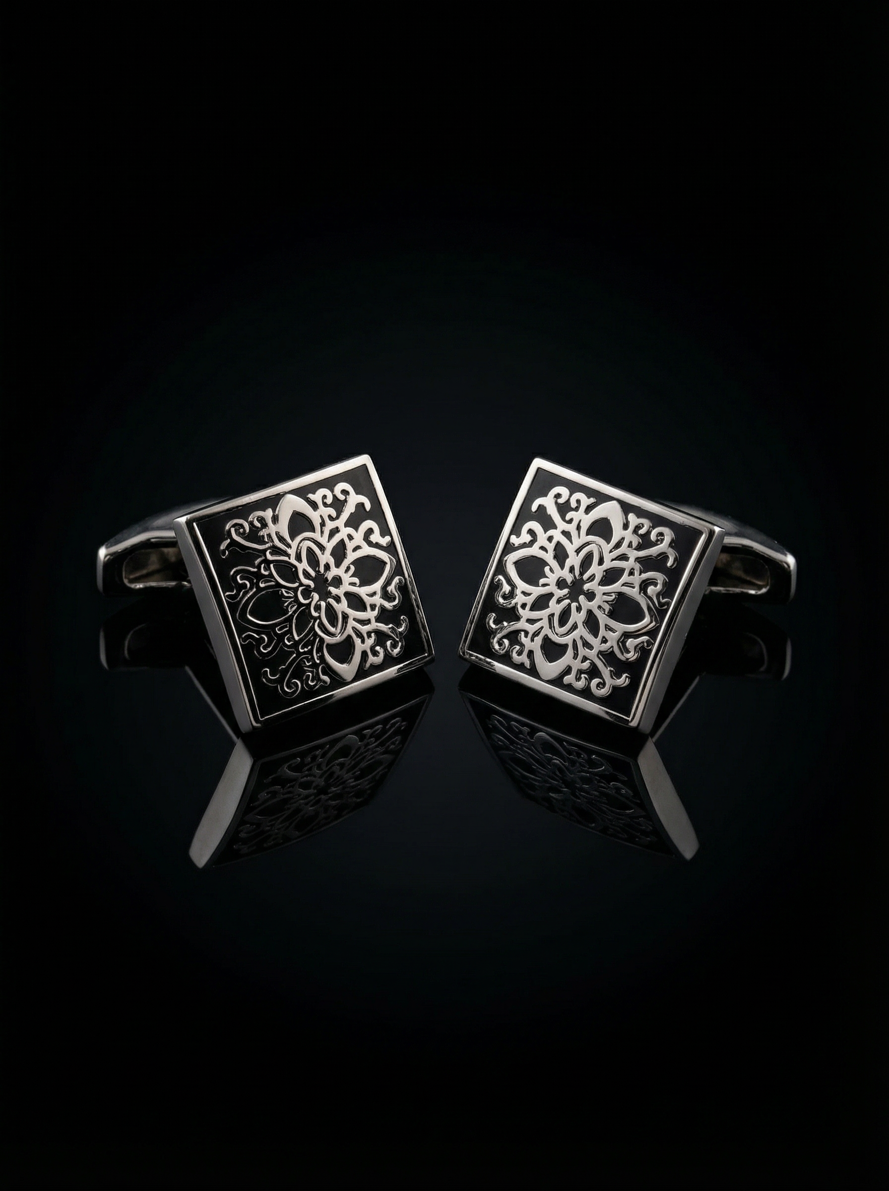 Symmetrical Swirl Cufflinks Tivaaro