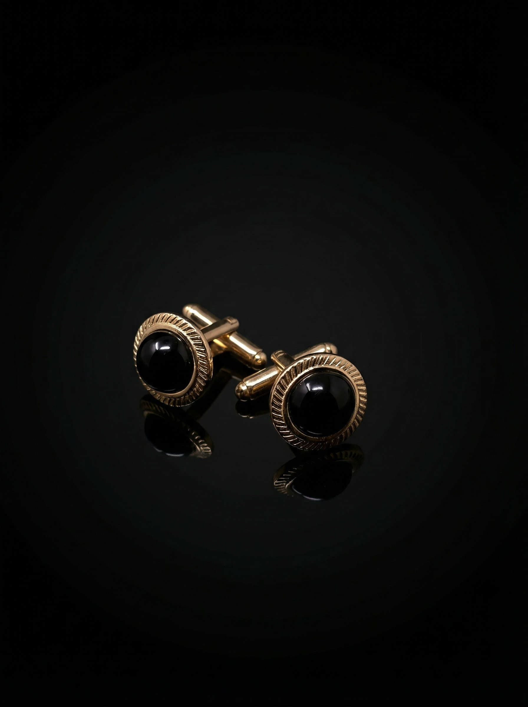 Textured Bezel Cabochon Cufflinks Tivaaro