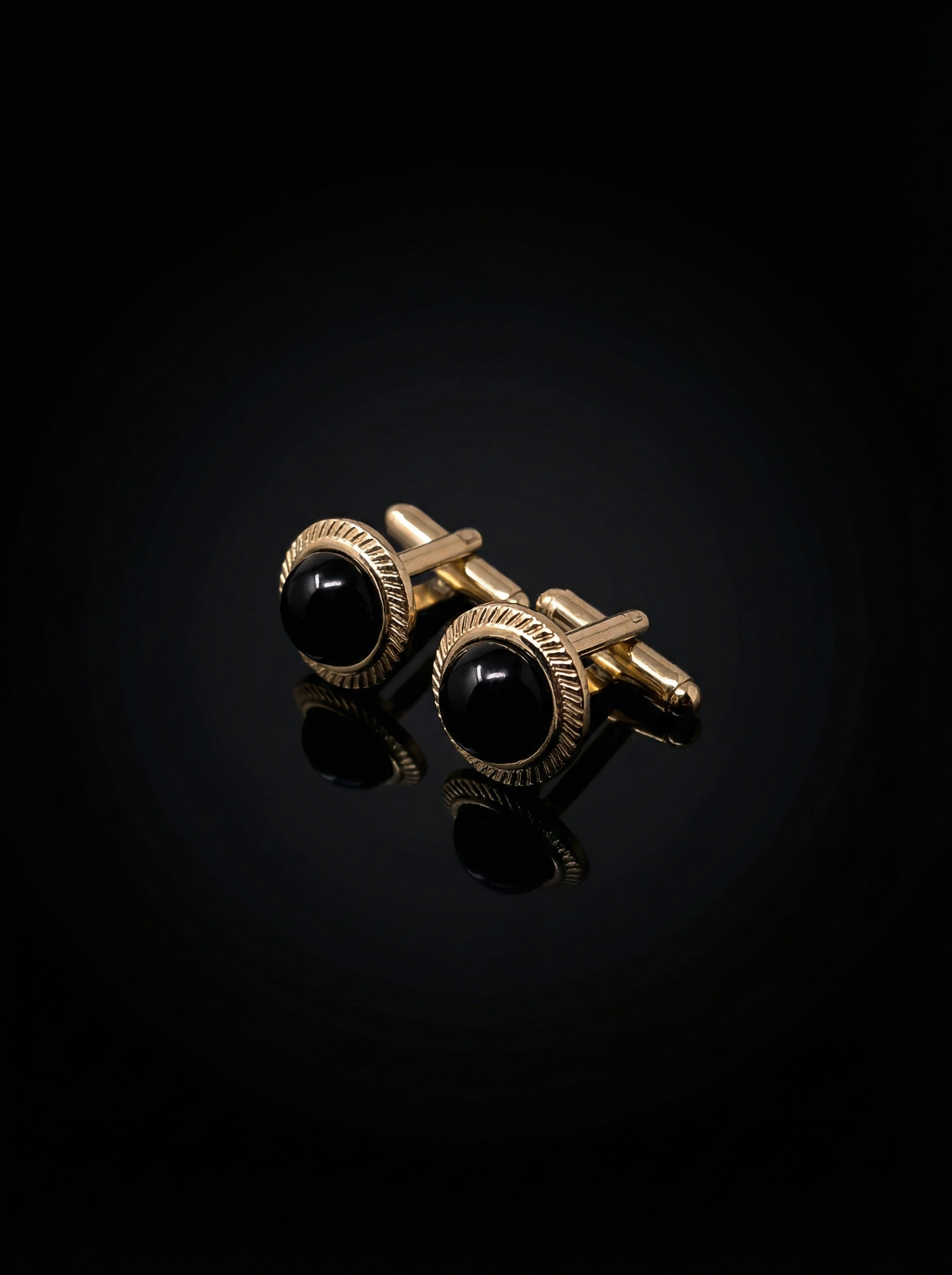 Textured Bezel Cabochon Cufflinks Tivaaro