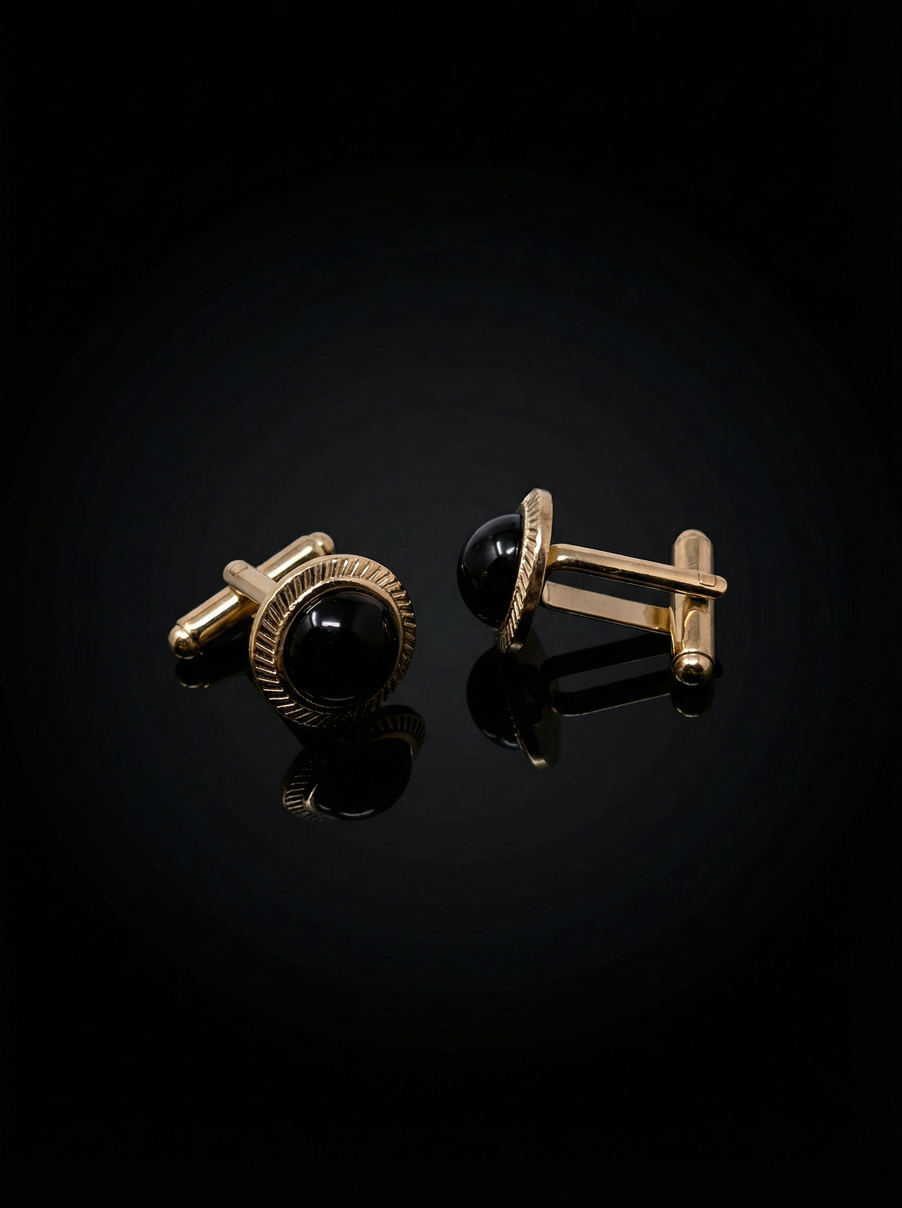 Textured Bezel Cabochon Cufflinks Tivaaro